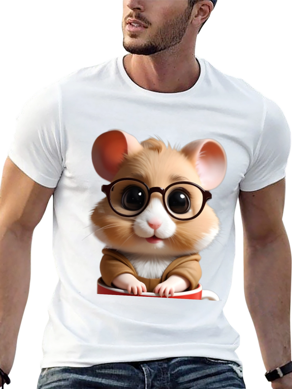 Cute Hamster in Cup T-Shirt
