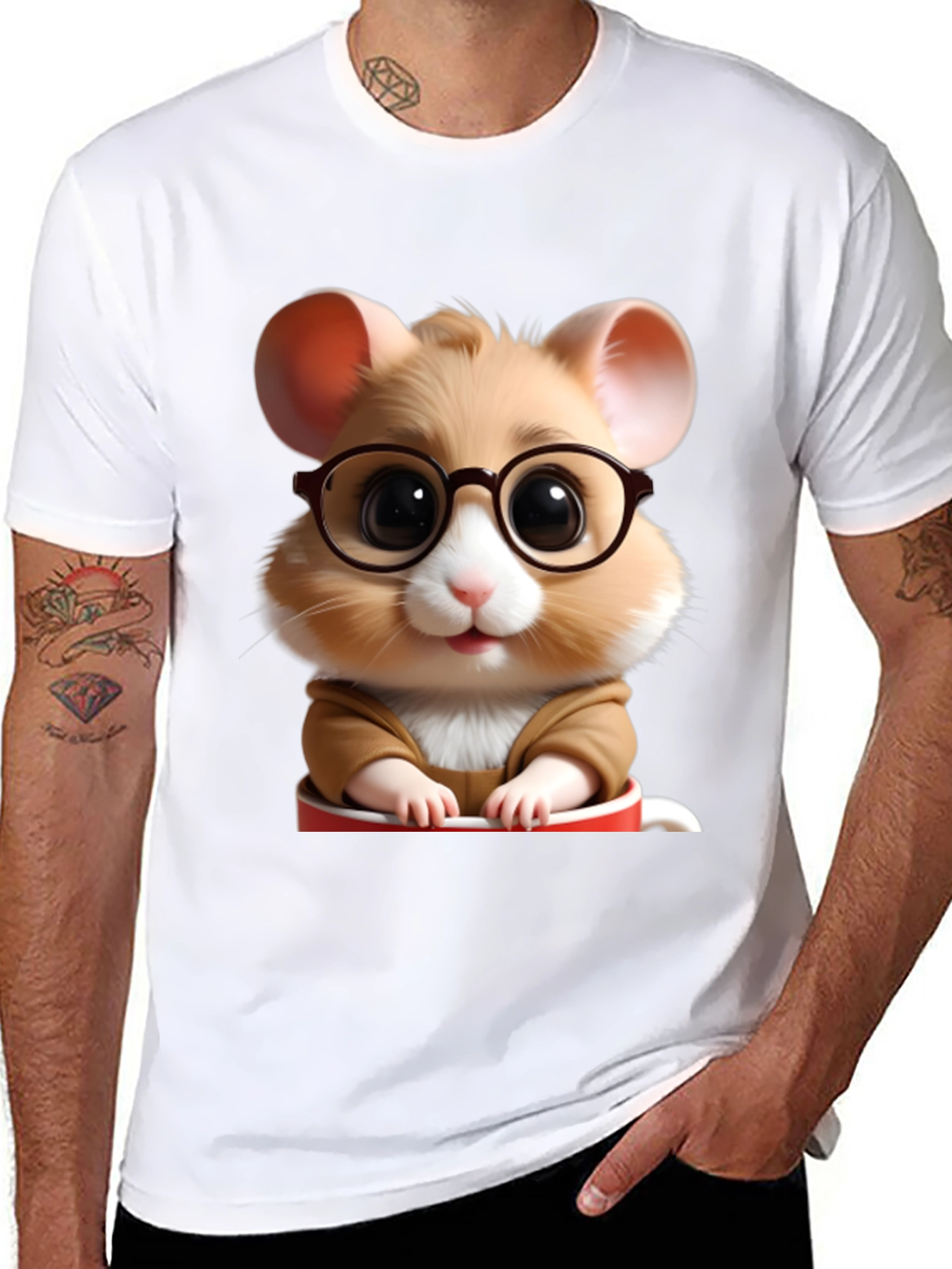 Cute Hamster in Cup T-Shirt
