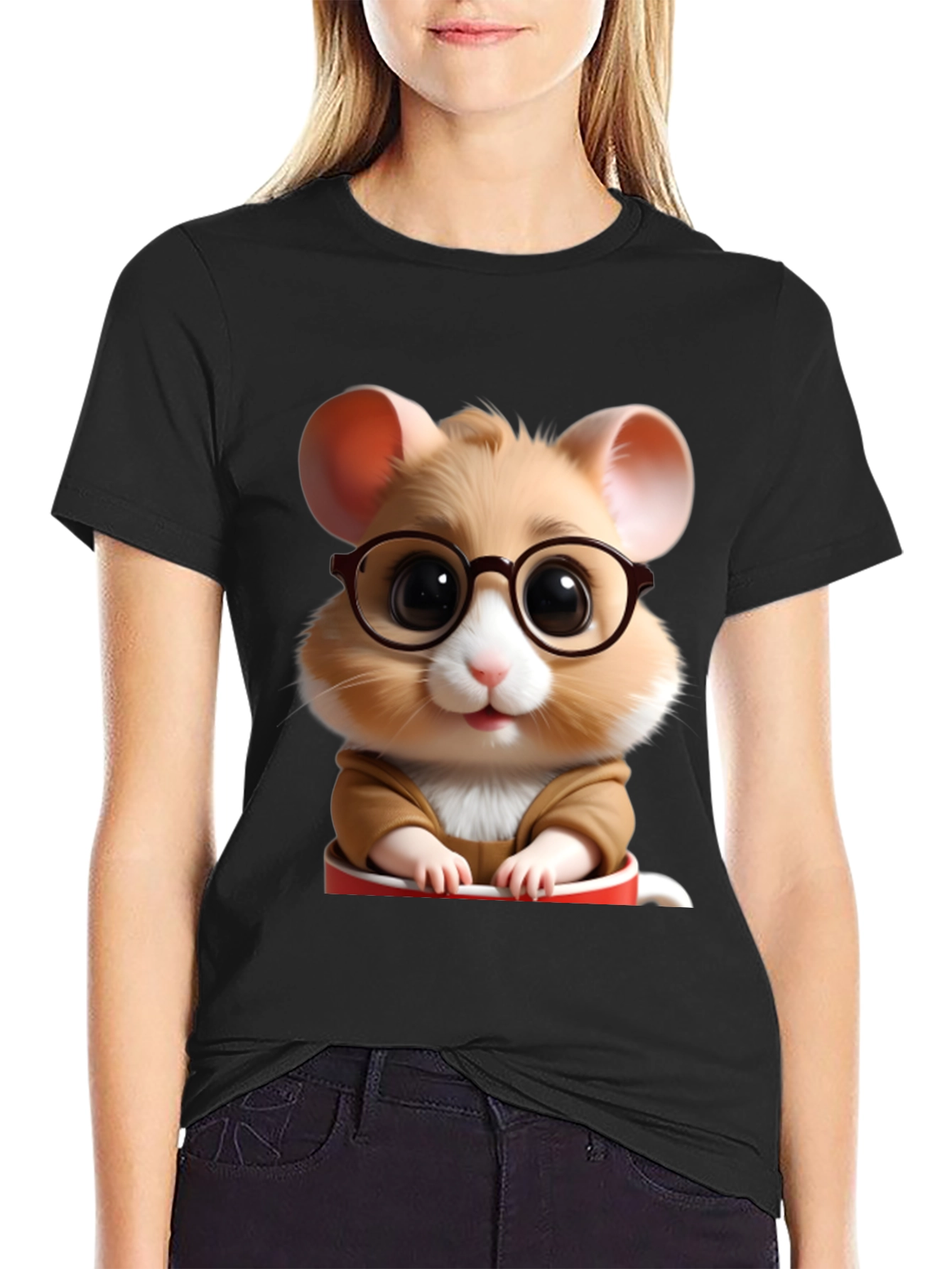 Cute Hamster in Cup T-Shirt