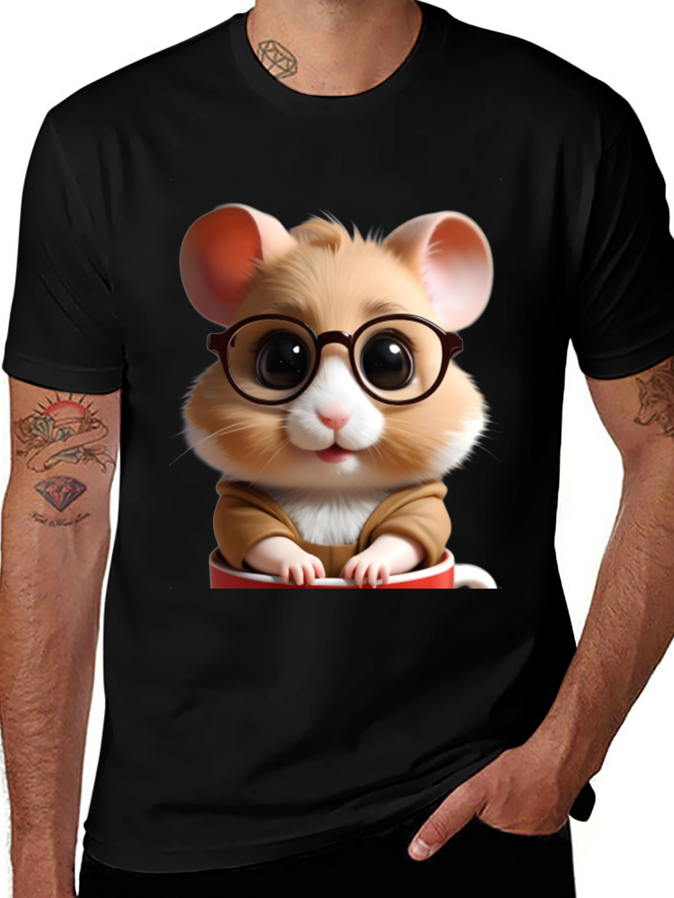 Cute Hamster in Cup T-Shirt