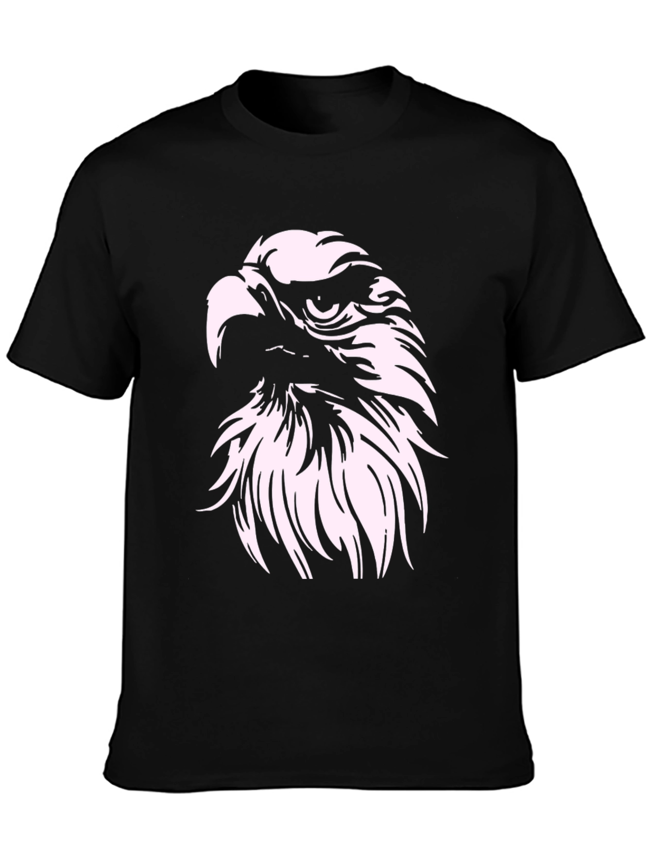 Bold Eagle Graphic Tee - Black Cotton Blend