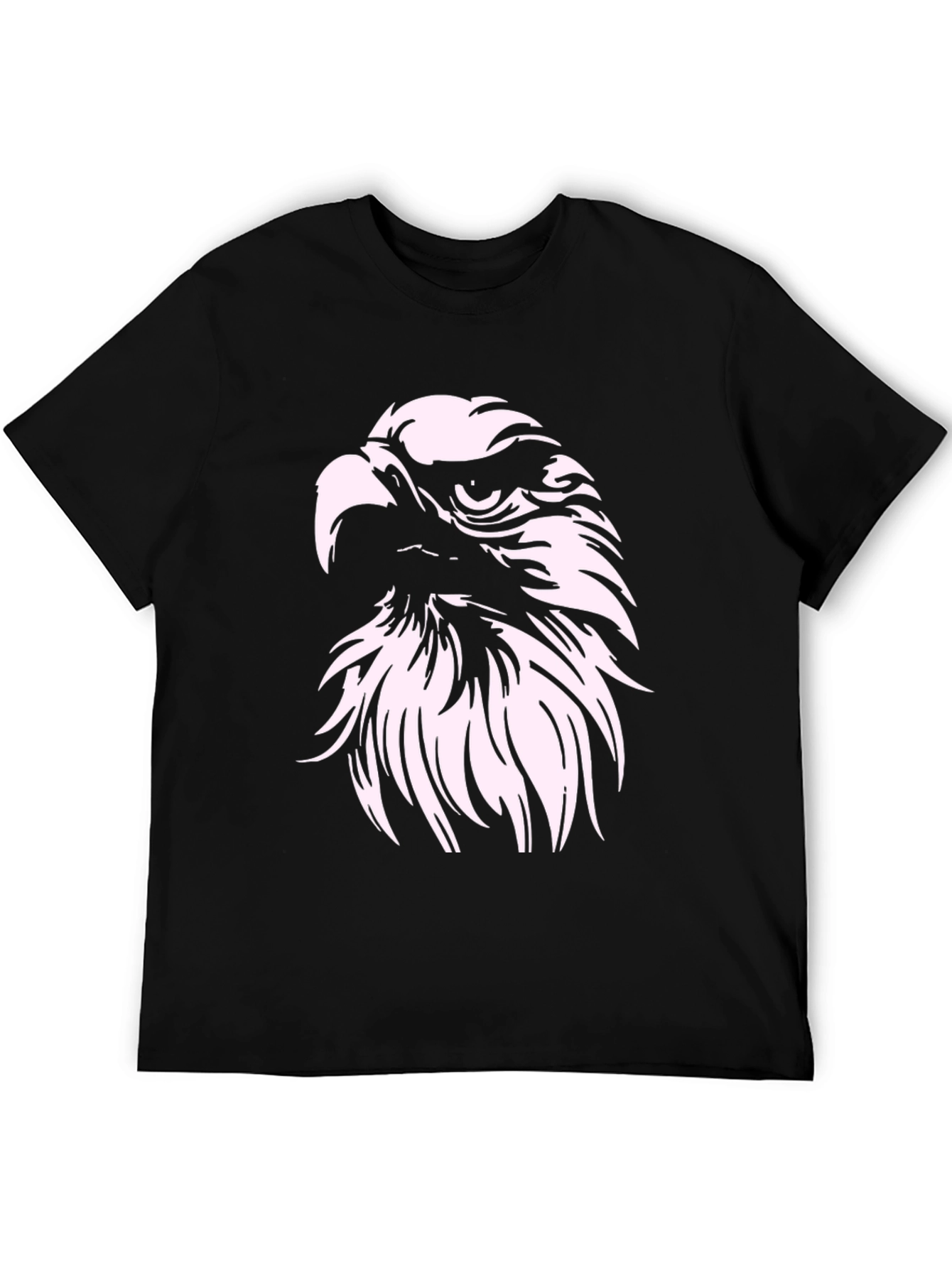 Bold Eagle Graphic Tee - Black Cotton Blend