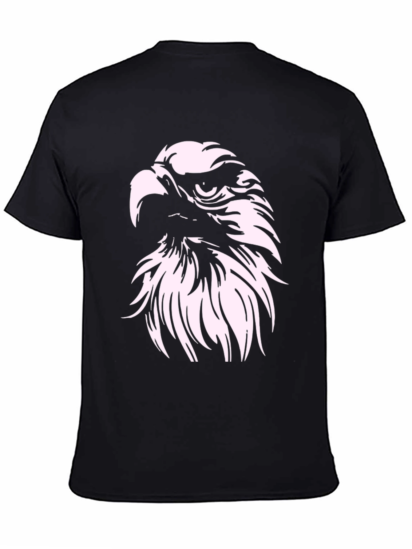 Bold Eagle Graphic Tee - Black Cotton Blend