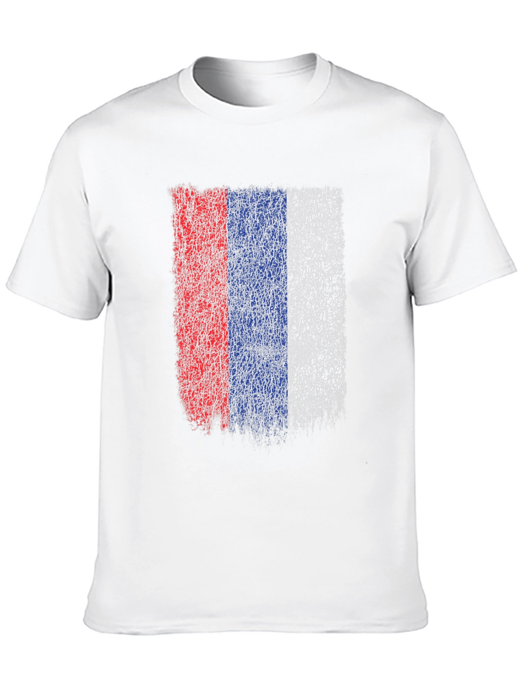 Distressed Russia Flag Graphic Tee - Black