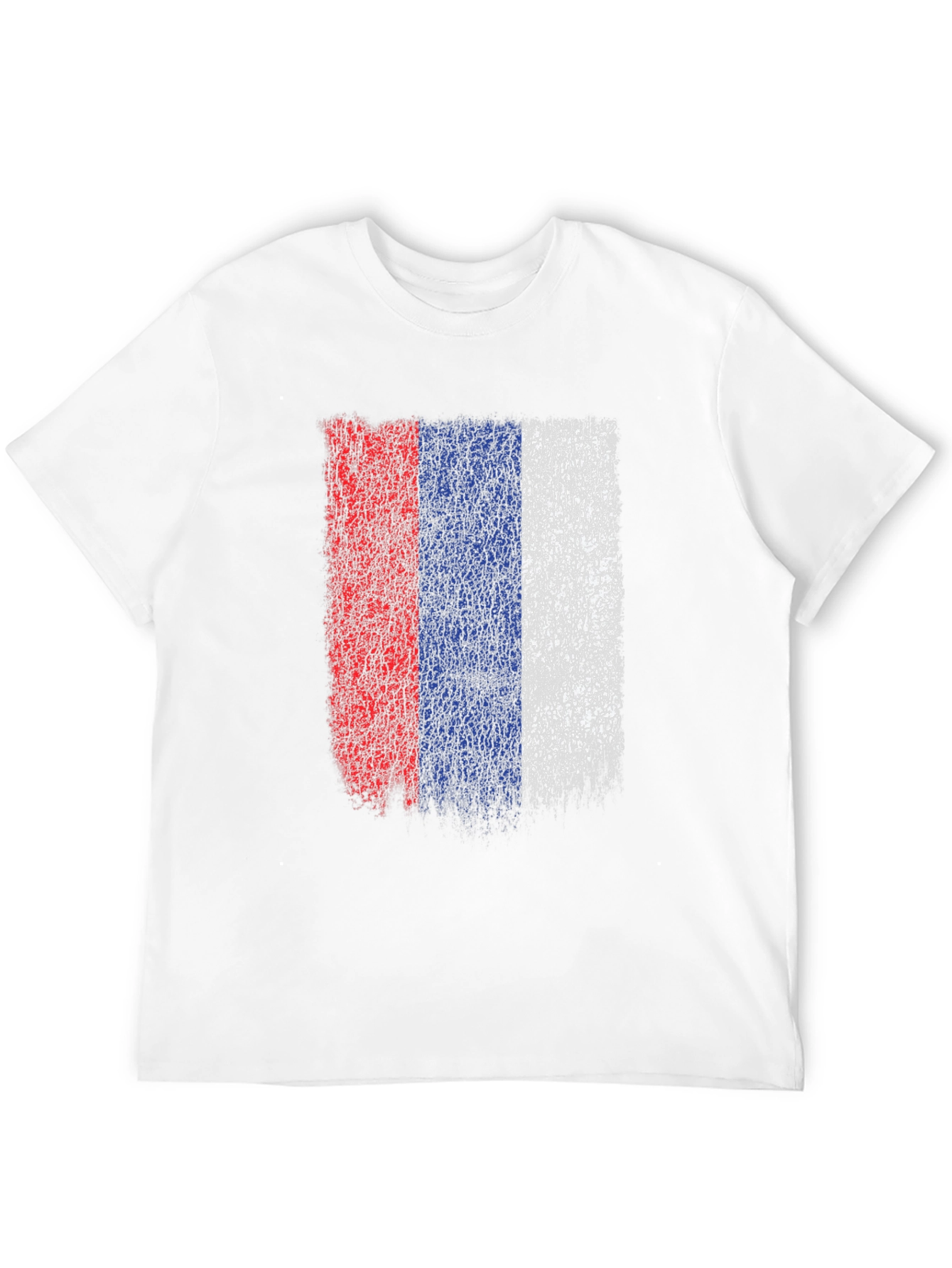 Distressed Russia Flag Graphic Tee - Black
