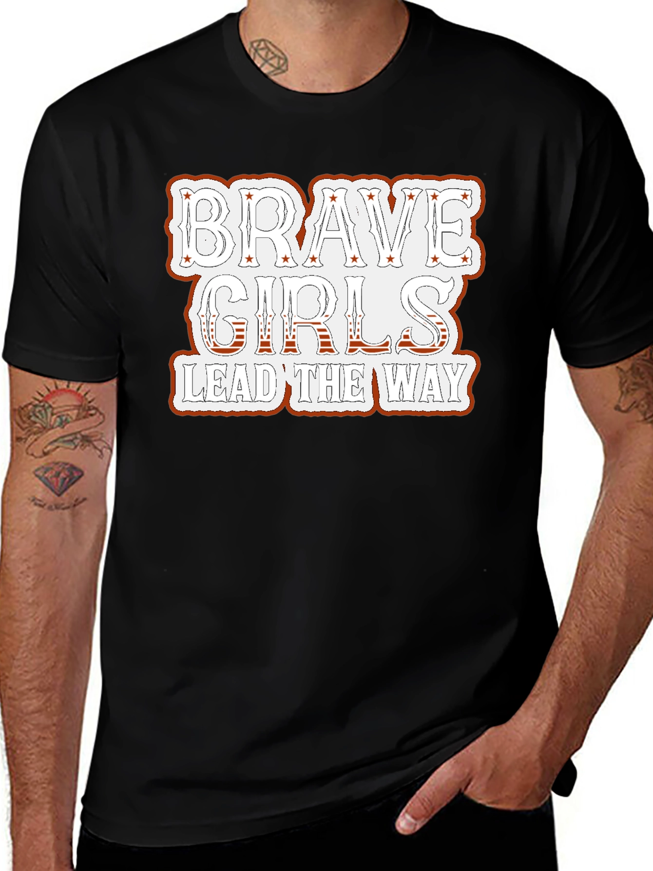 Brave Girls Lead The Way Black T-Shirt