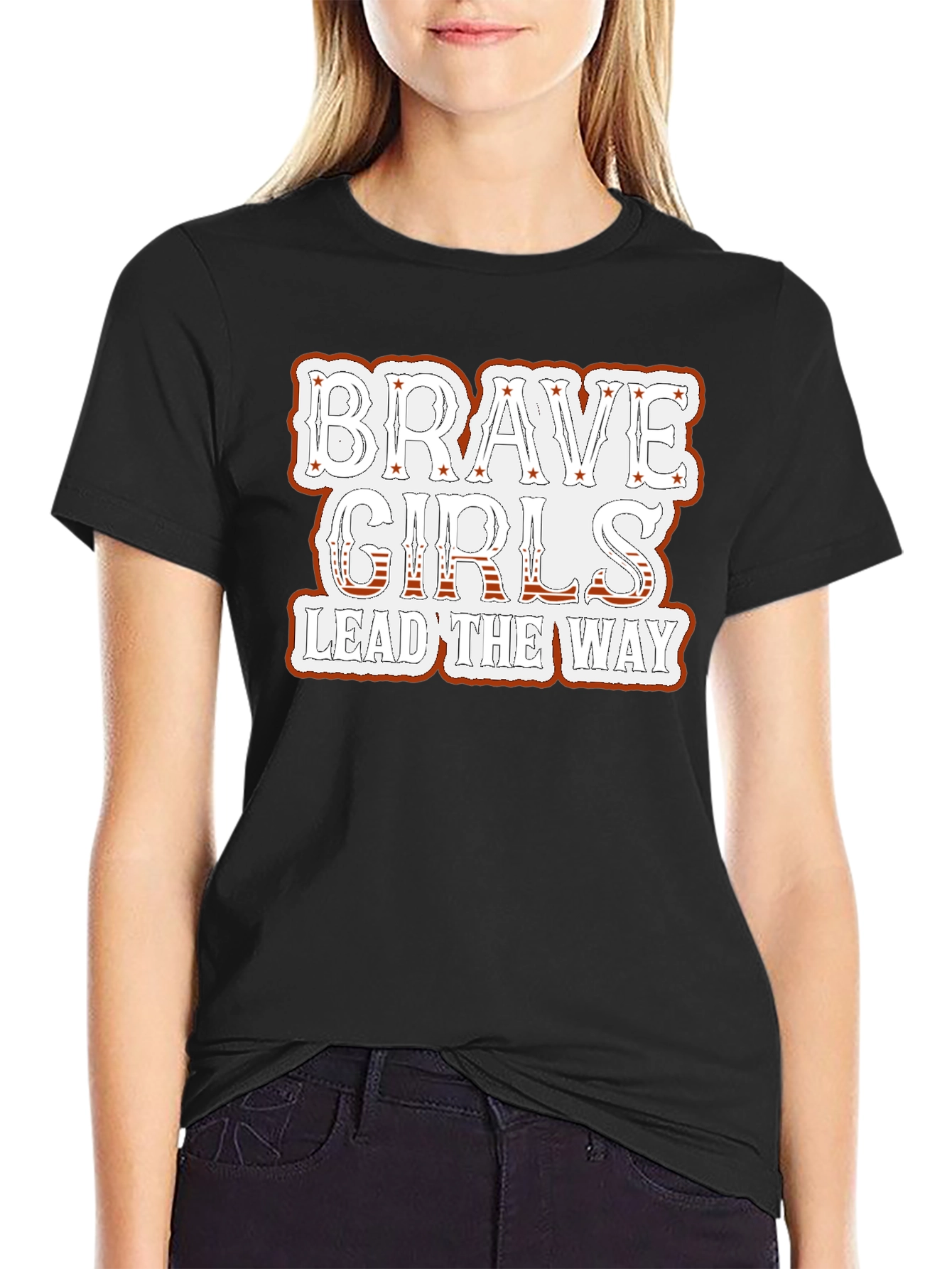 Brave Girls Lead The Way Black T-Shirt
