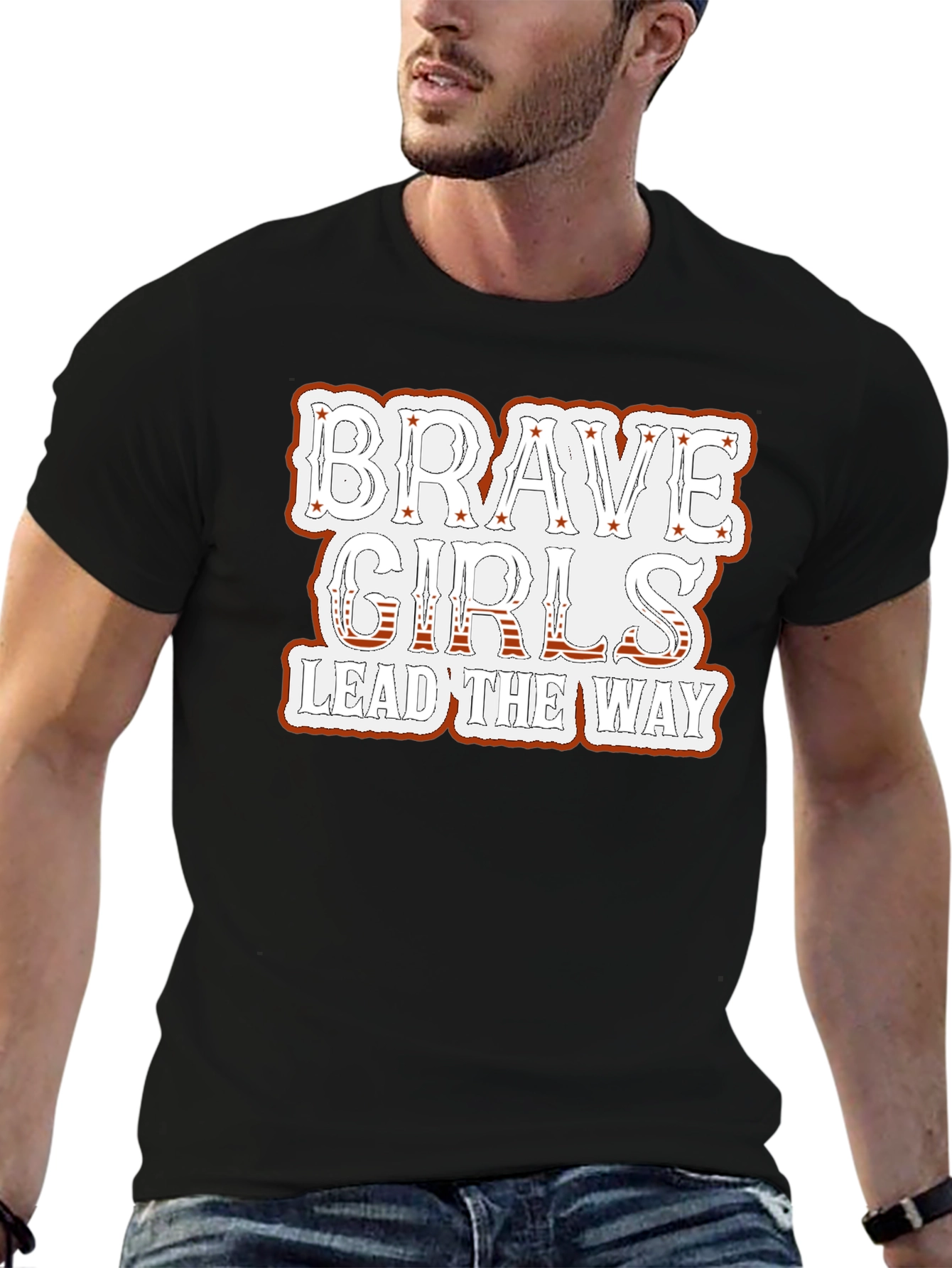 Brave Girls Lead The Way Black T-Shirt