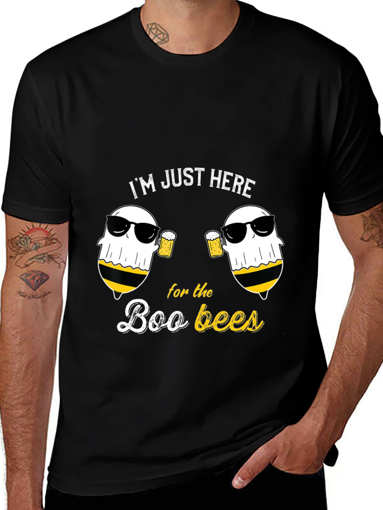 Boo Bees T-Shirt - Funny Halloween Ghost Beer Tee