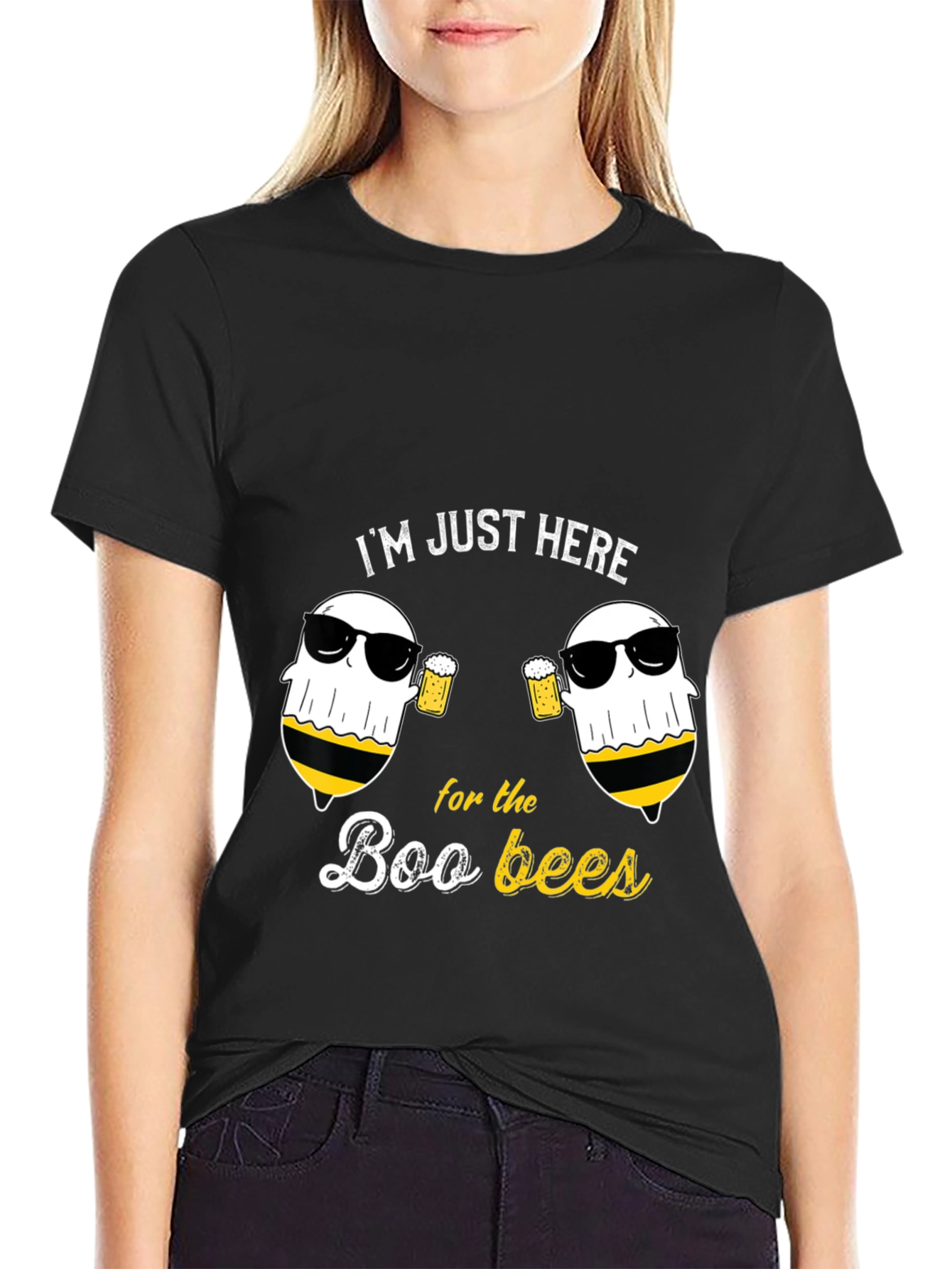 Boo Bees T-Shirt - Funny Halloween Ghost Beer Tee