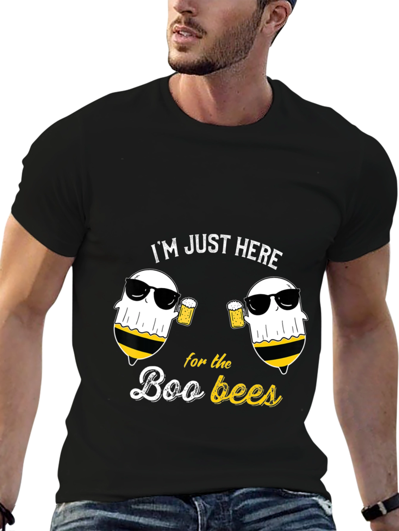 Boo Bees T-Shirt - Funny Halloween Ghost Beer Tee