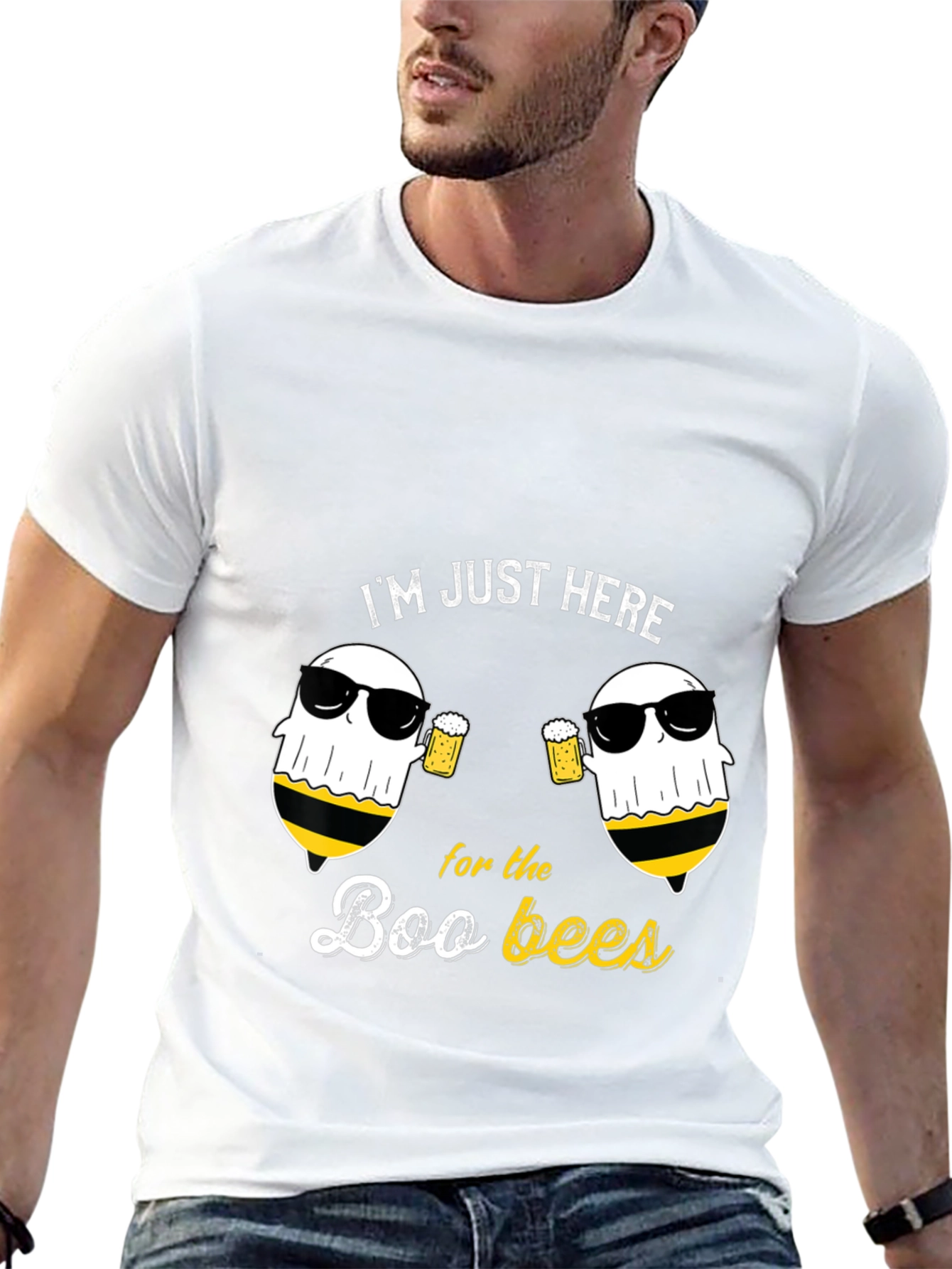 Boo Bees T-Shirt - Funny Halloween Ghost Beer Tee