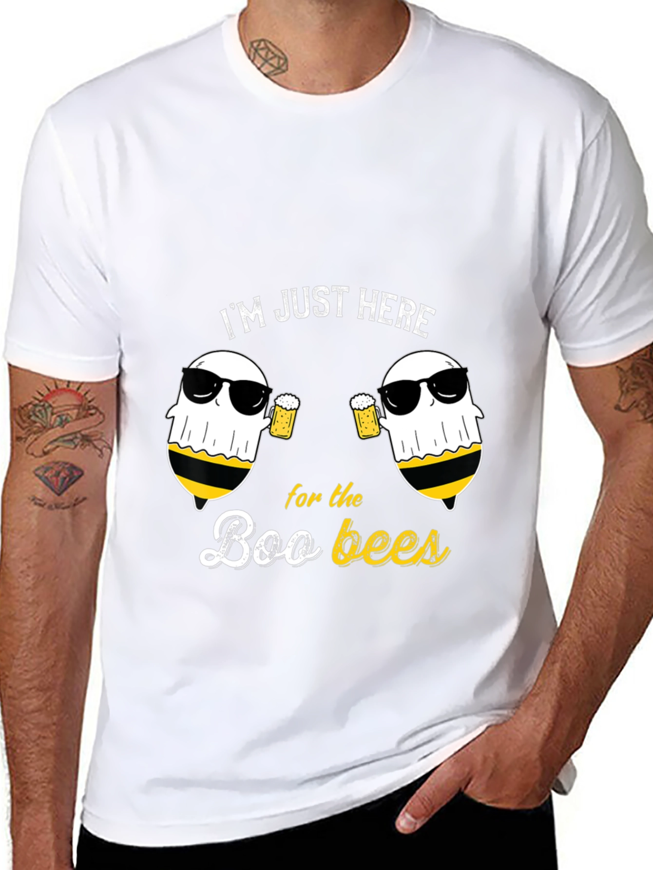 Boo Bees T-Shirt - Funny Halloween Ghost Beer Tee