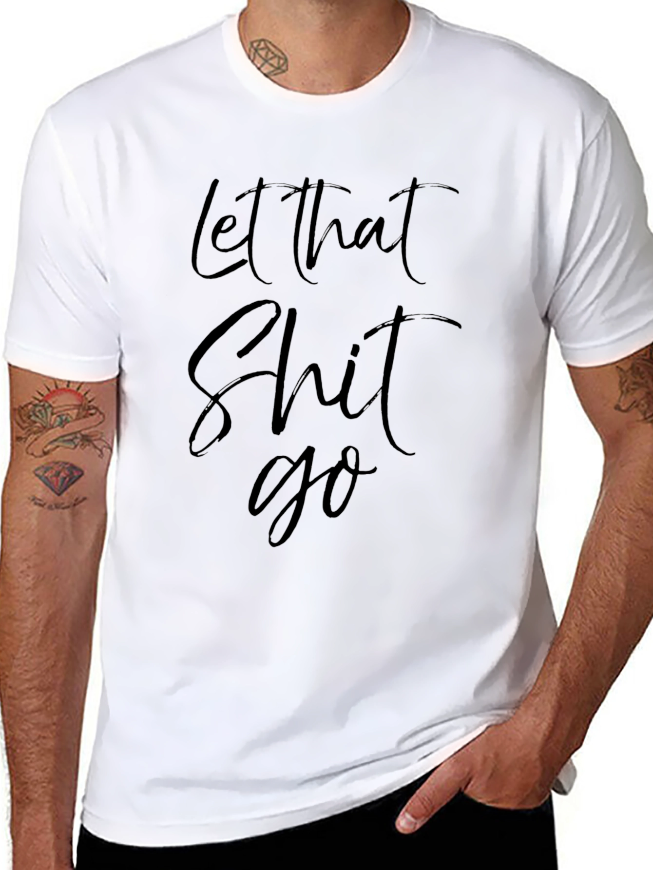 Let That Go Black Graphic Tee