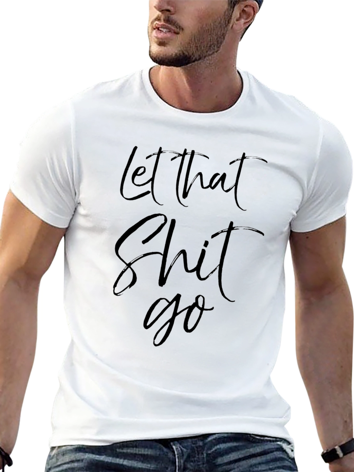 Let That Go Black Graphic Tee