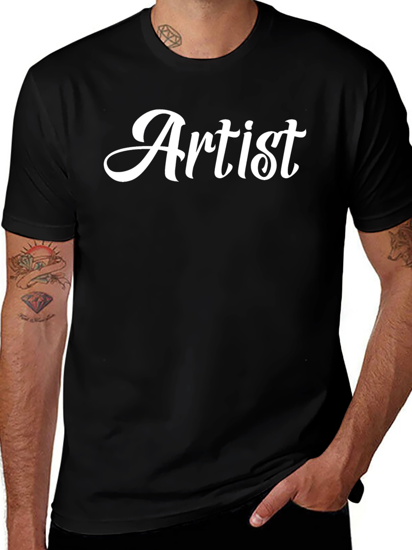 Artist Graphic Tee - Cool Casual Black T-Shirt