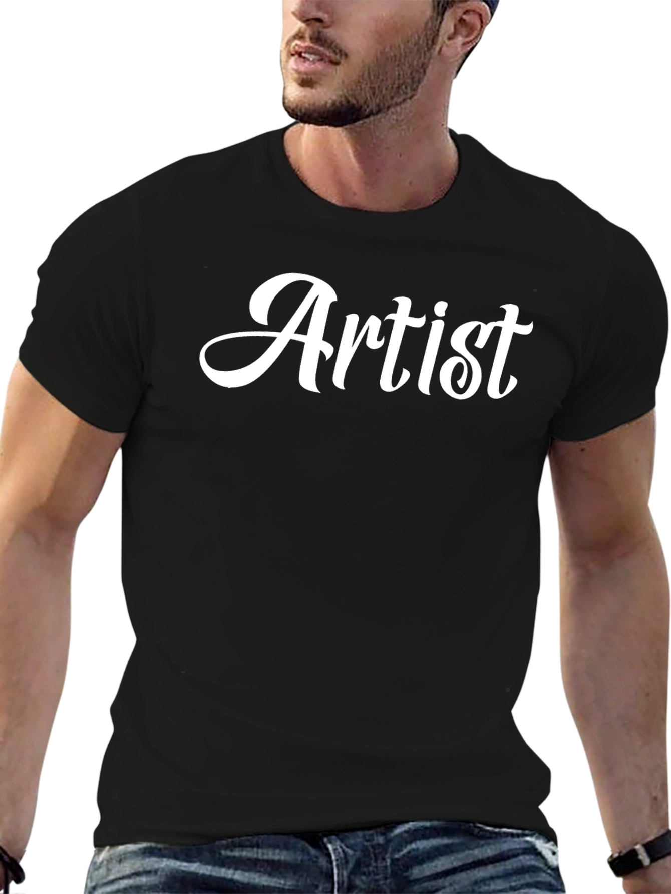 Artist Graphic Tee - Cool Casual Black T-Shirt
