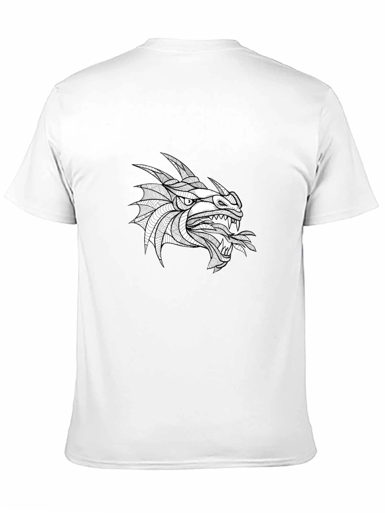 Dragon Graphic Tee - Bold Black Cotton T-Shirt