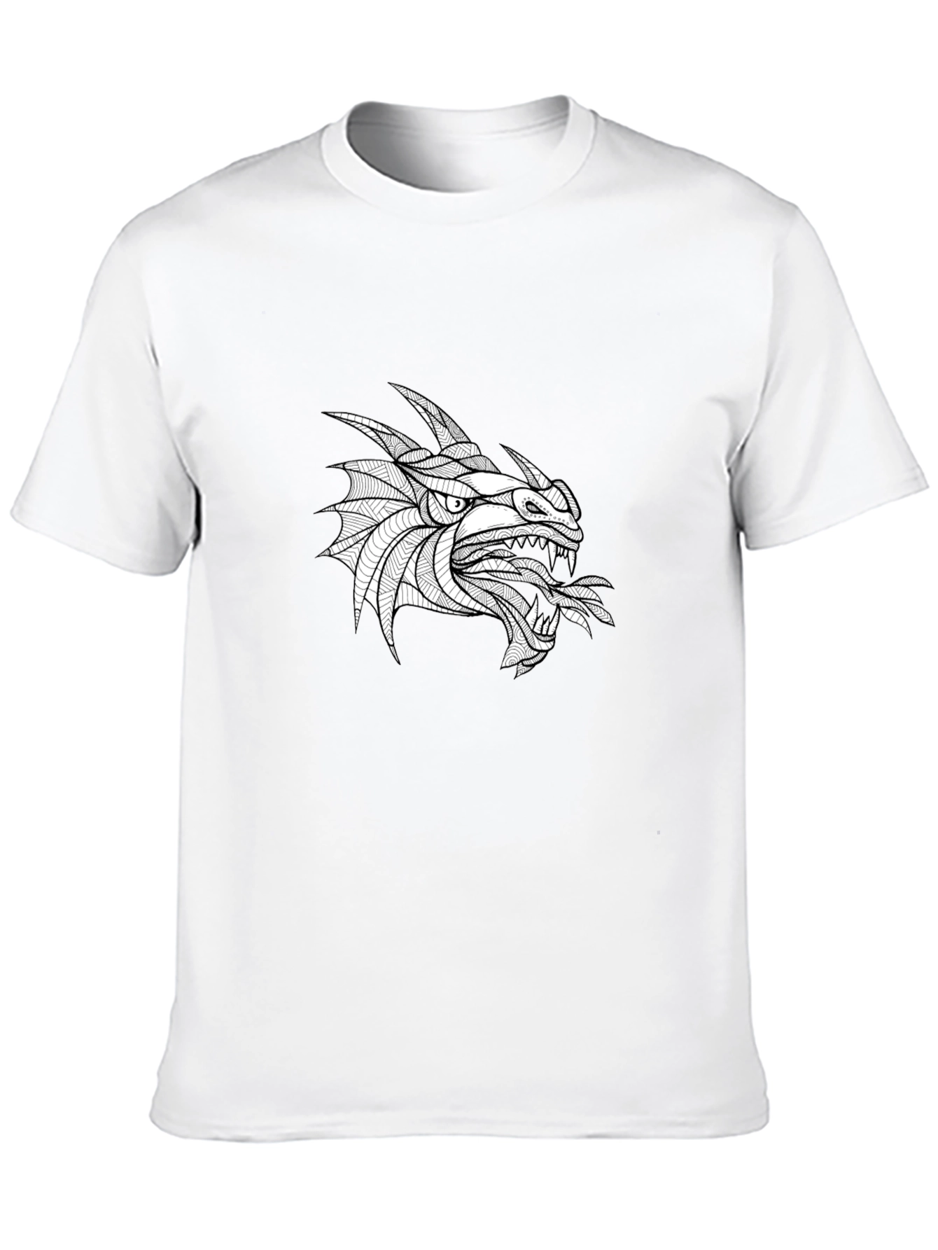 Dragon Graphic Tee - Bold Black Cotton T-Shirt