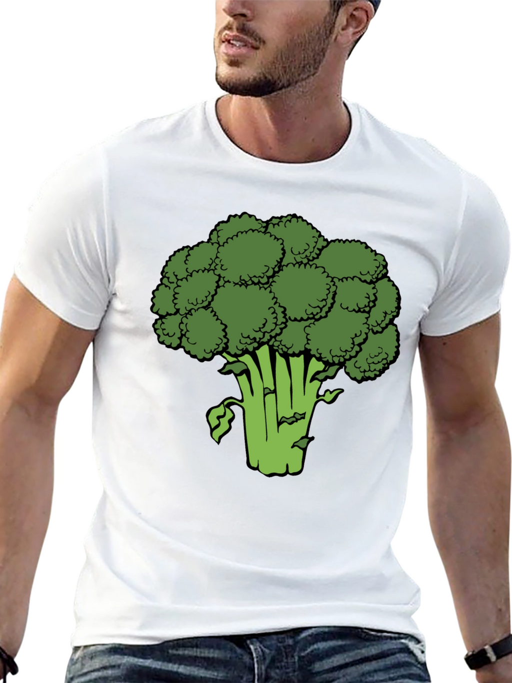 Broccoli Graphic Black T-Shirt