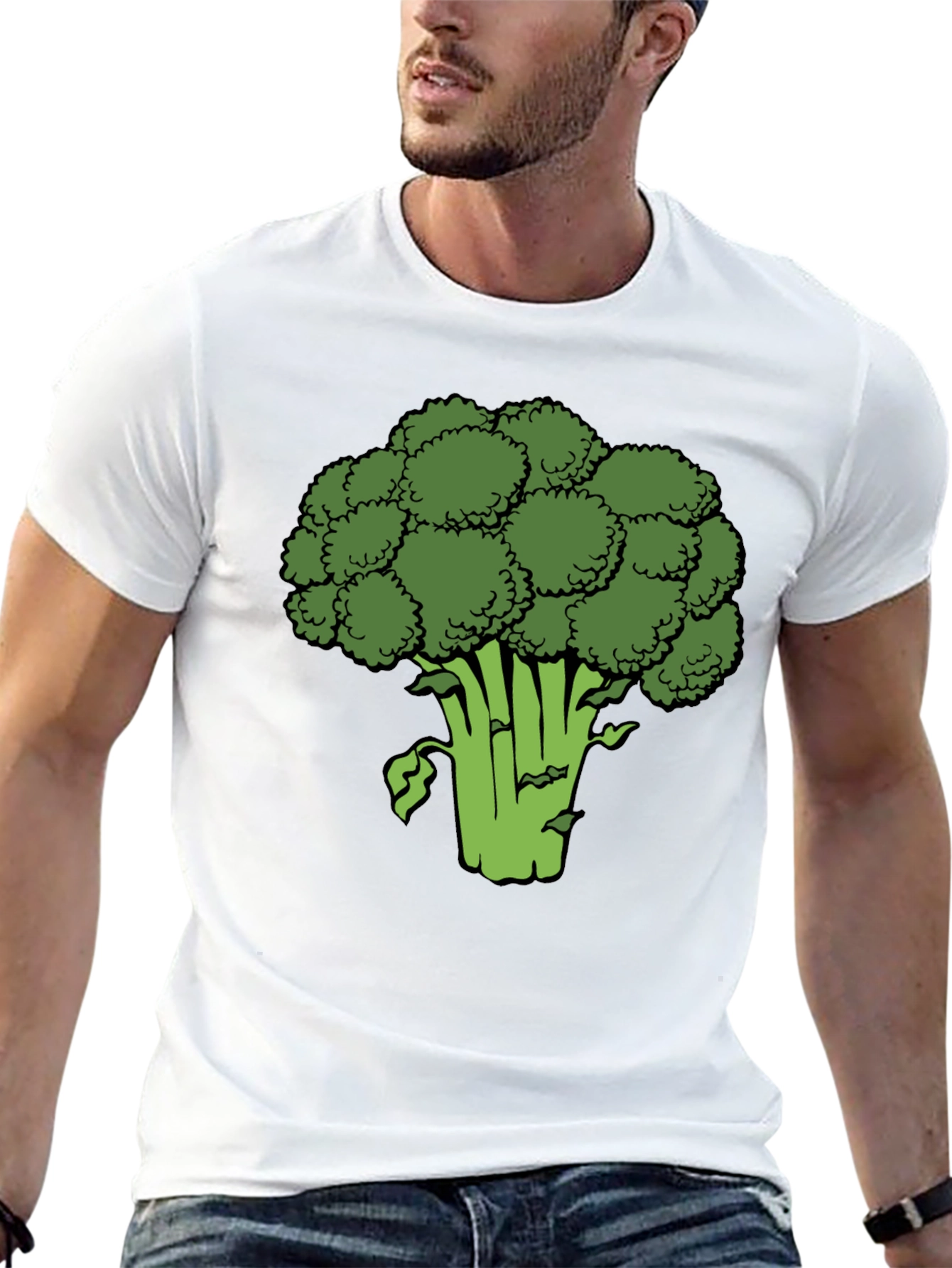Broccoli Graphic Black T-Shirt