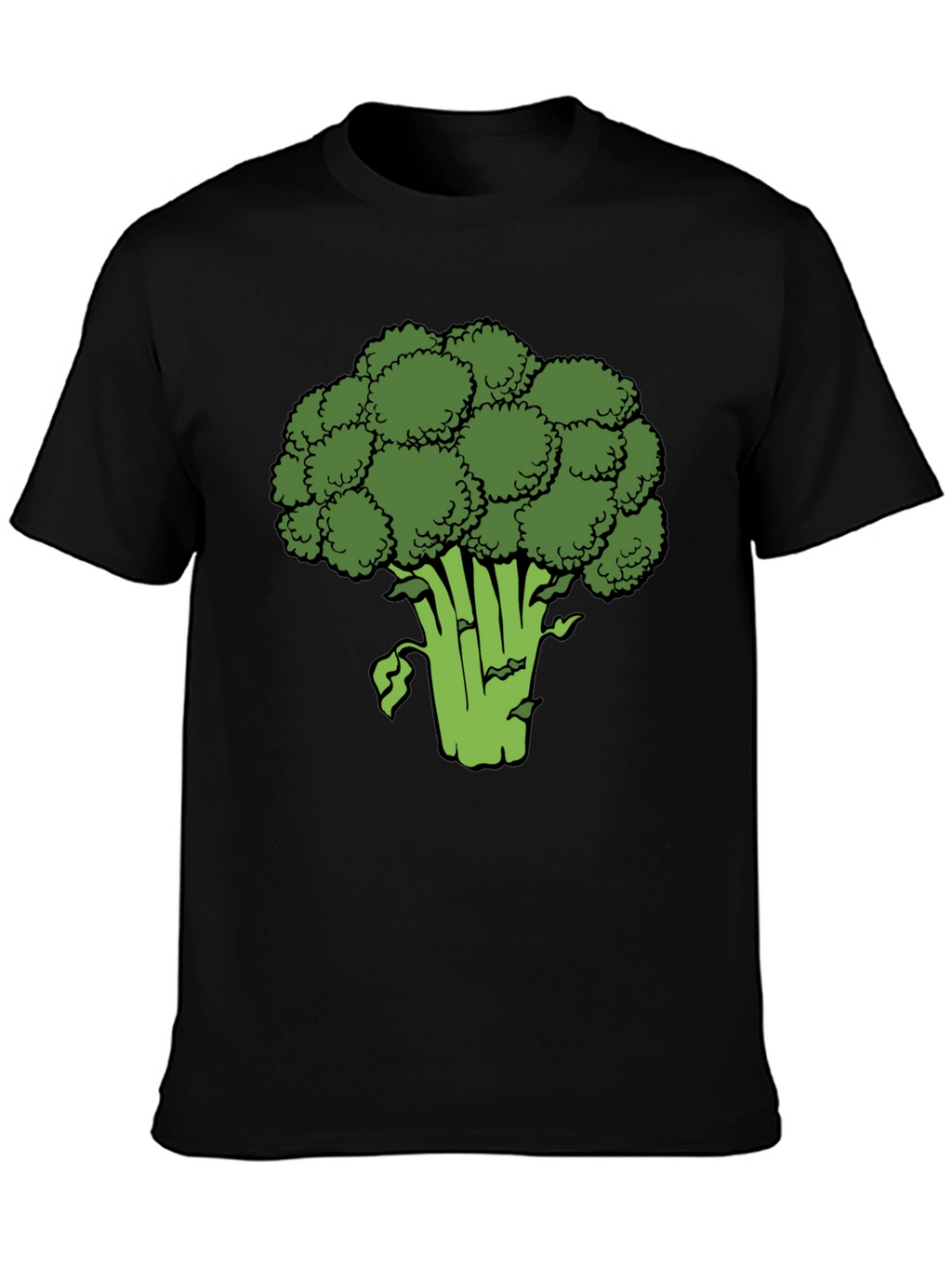 Broccoli Graphic Black T-Shirt