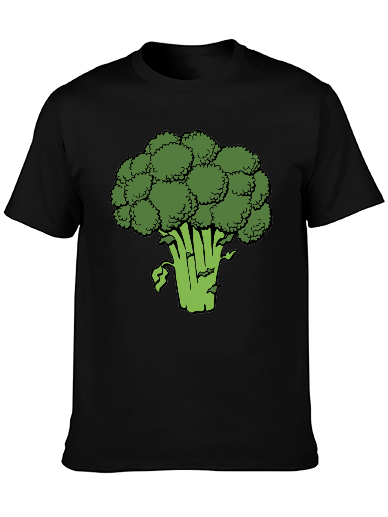 Broccoli Graphic Black T-Shirt