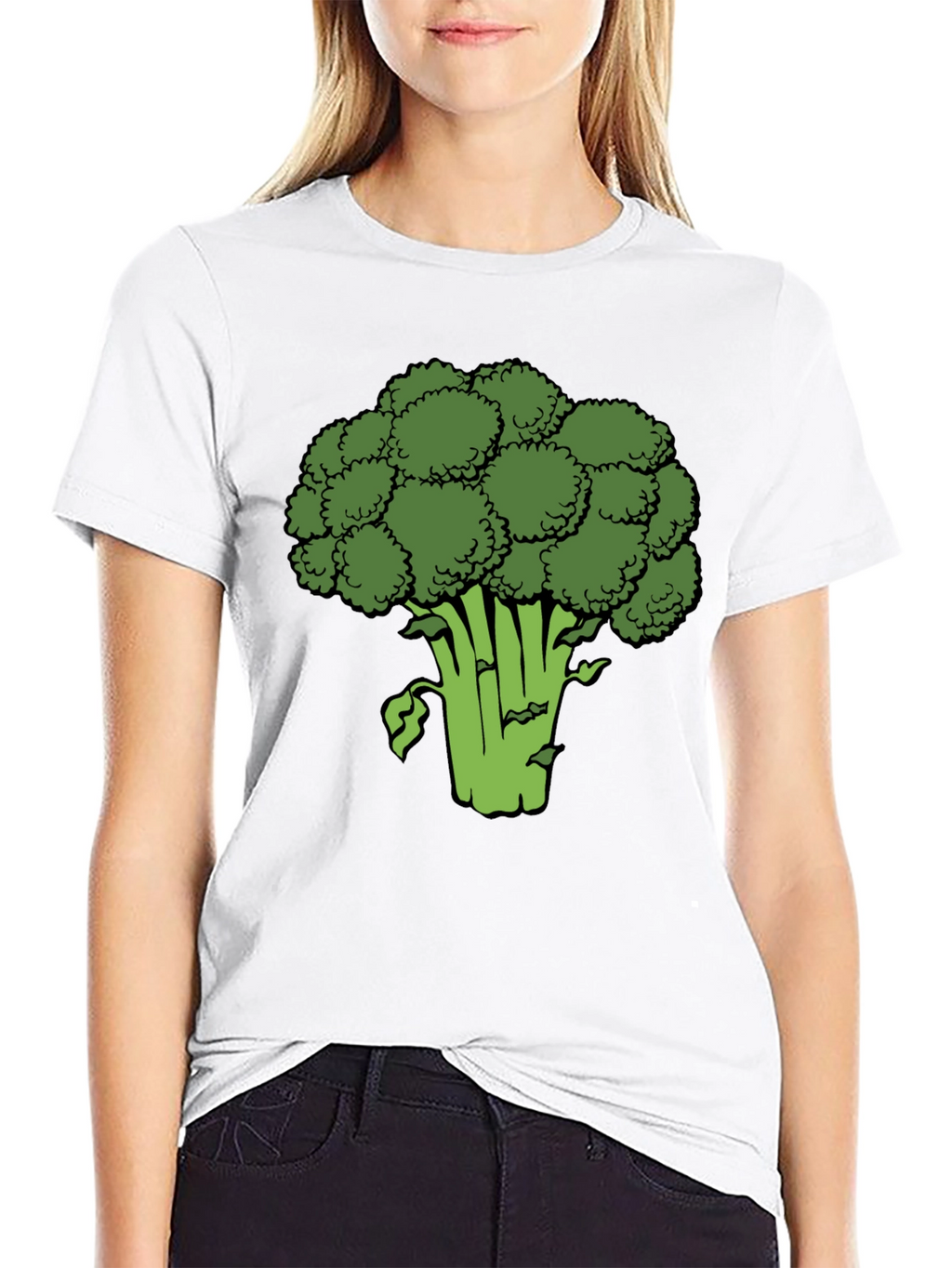 Broccoli Graphic Black T-Shirt