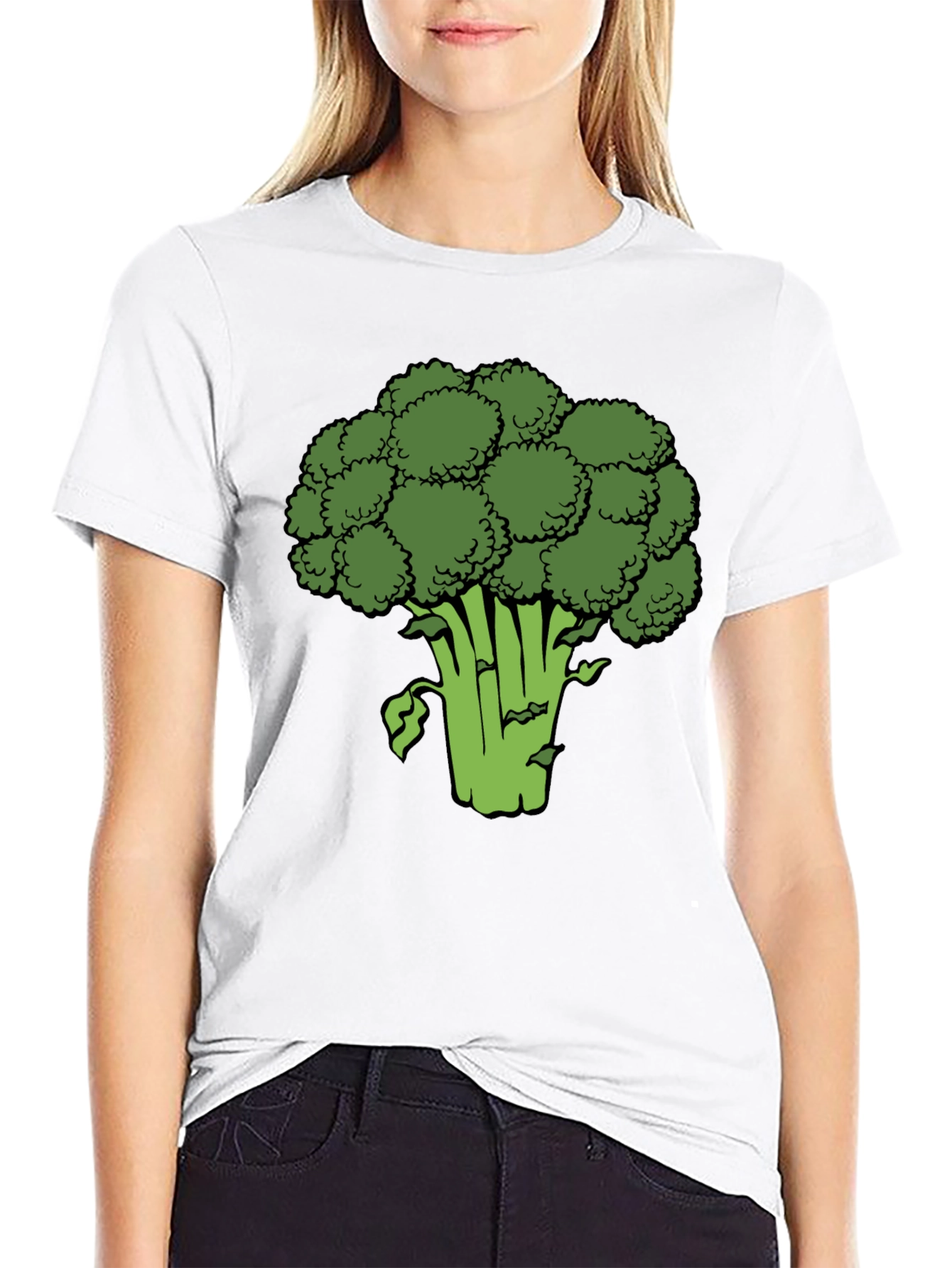 Broccoli Graphic Black T-Shirt