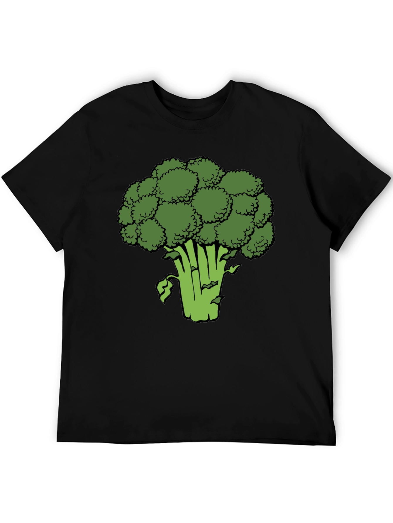 Broccoli Graphic Black T-Shirt