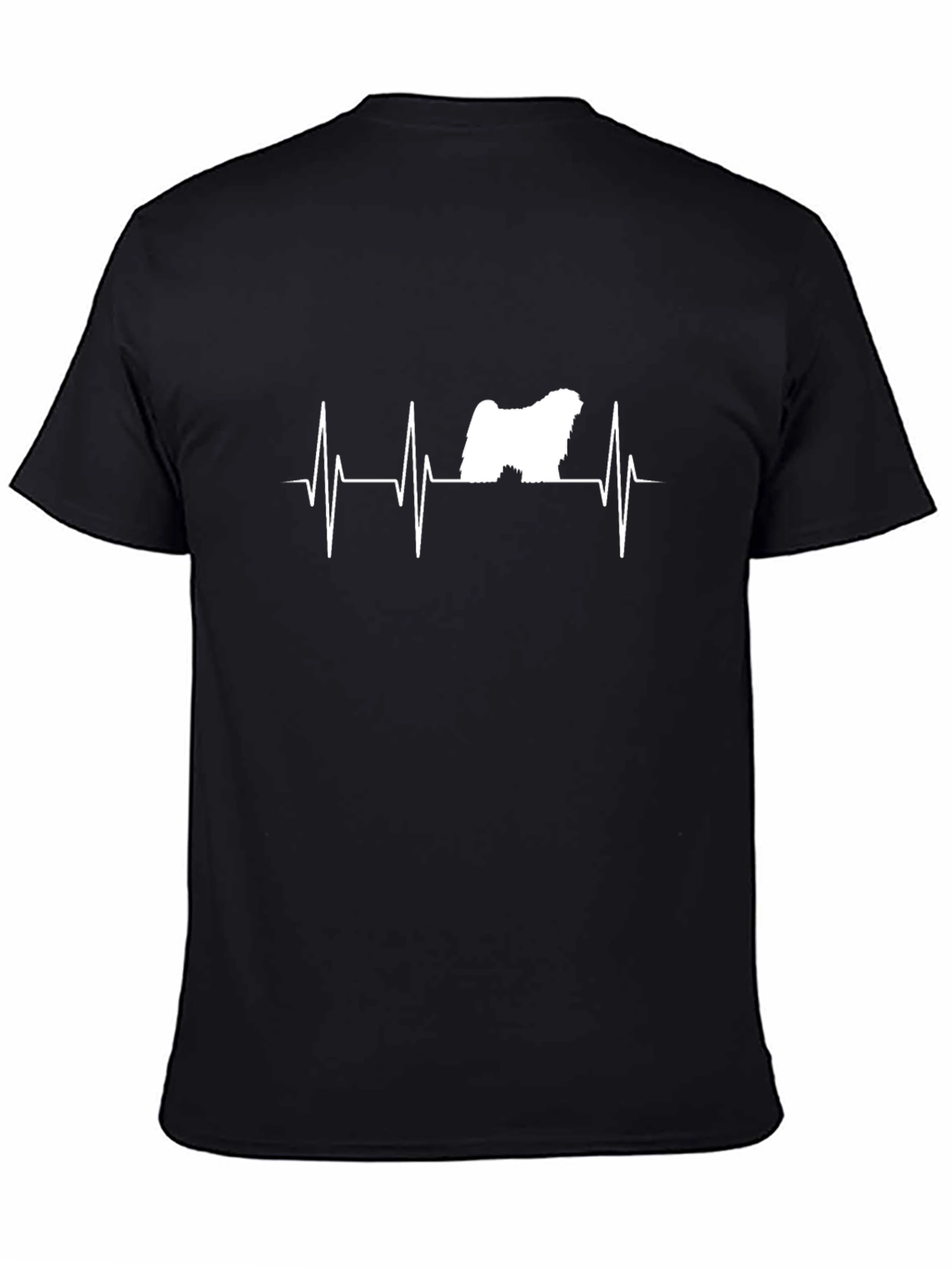 Dog Breed Heartbeat T-Shirt - Black