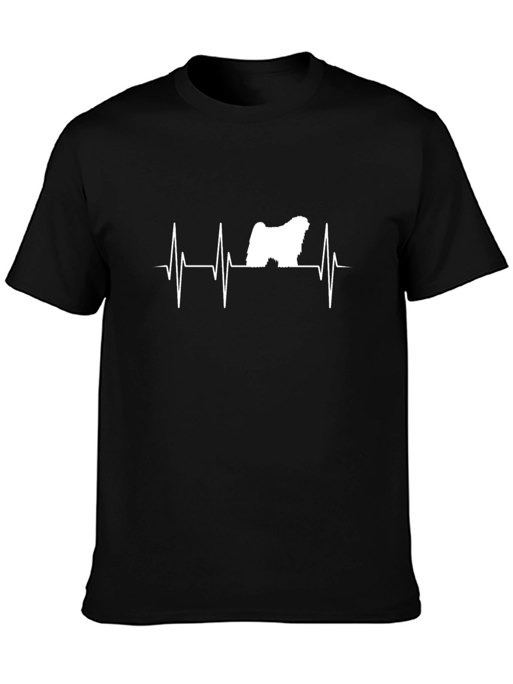 Dog Breed Heartbeat T-Shirt - Black