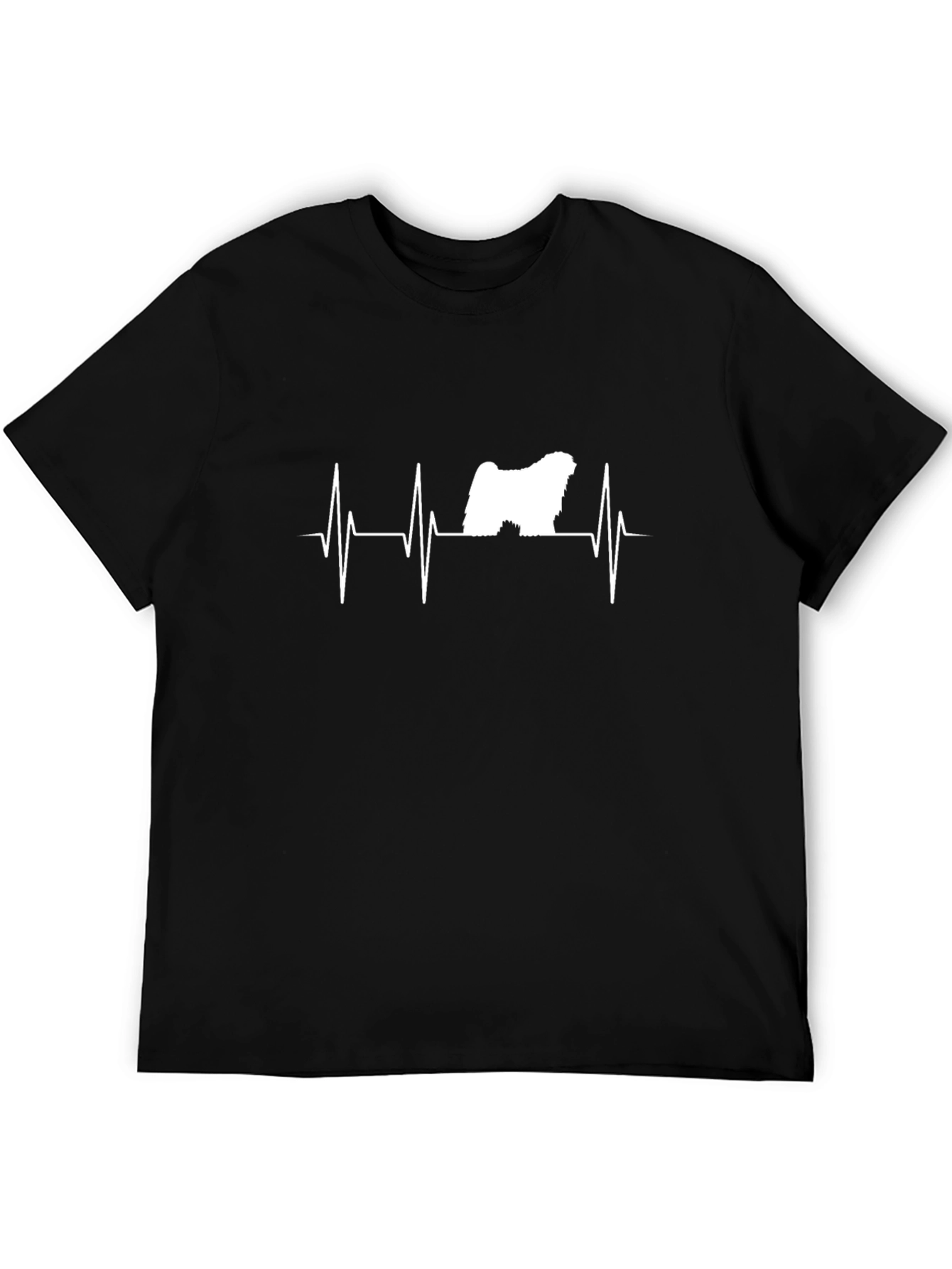 Dog Breed Heartbeat T-Shirt - Black