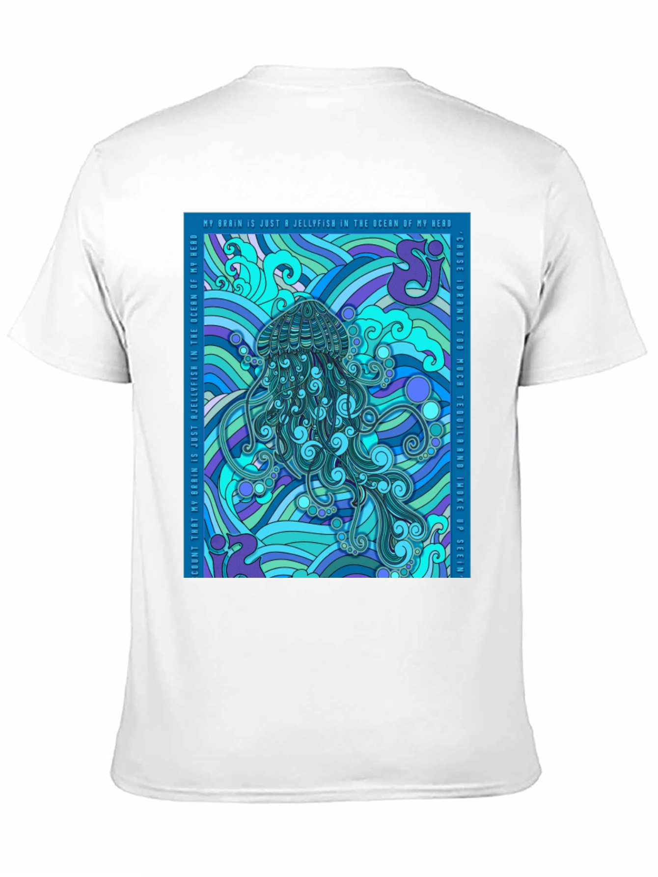 Jellyfish Brain Graphic Tee - Soft Cotton Comfort