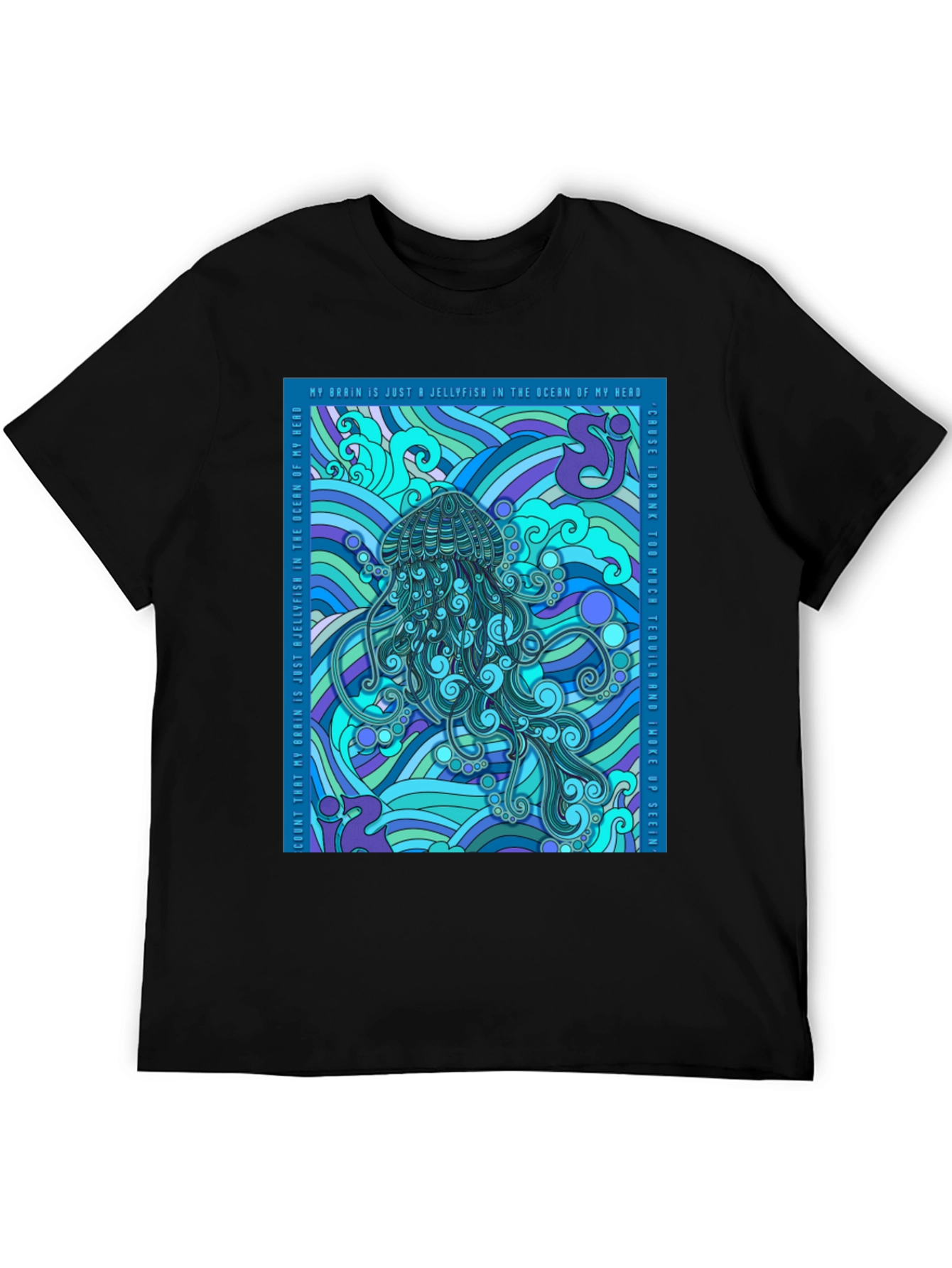 Jellyfish Brain Graphic Tee - Soft Cotton Comfort