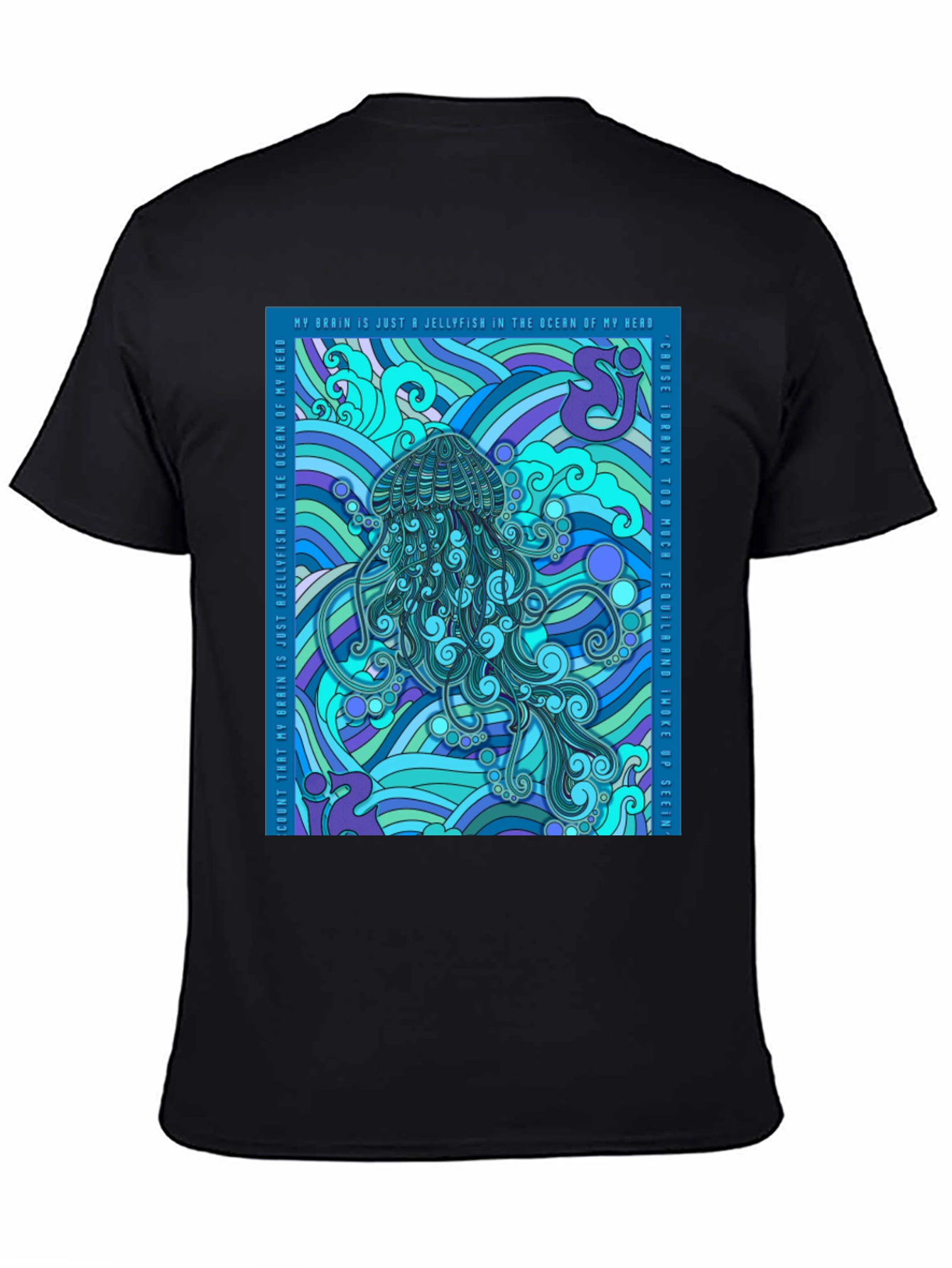 Jellyfish Brain Graphic Tee - Soft Cotton Comfort