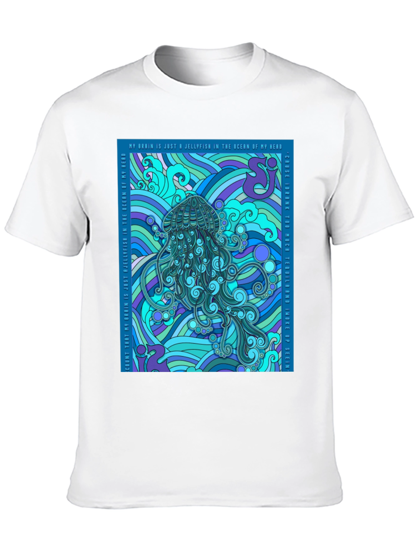 Jellyfish Brain Graphic Tee - Soft Cotton Comfort