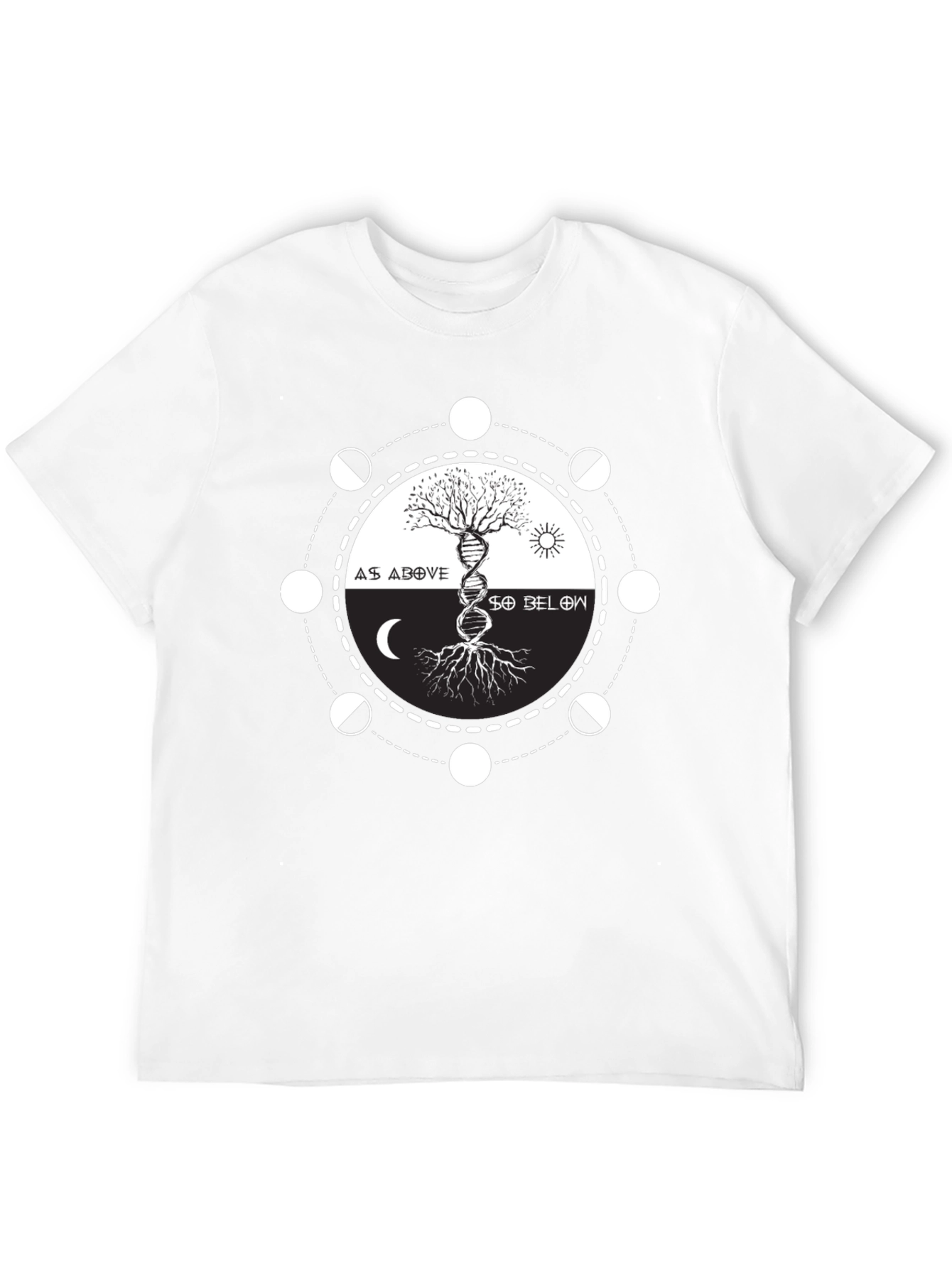 As Above So Below Graphic Tee - Black