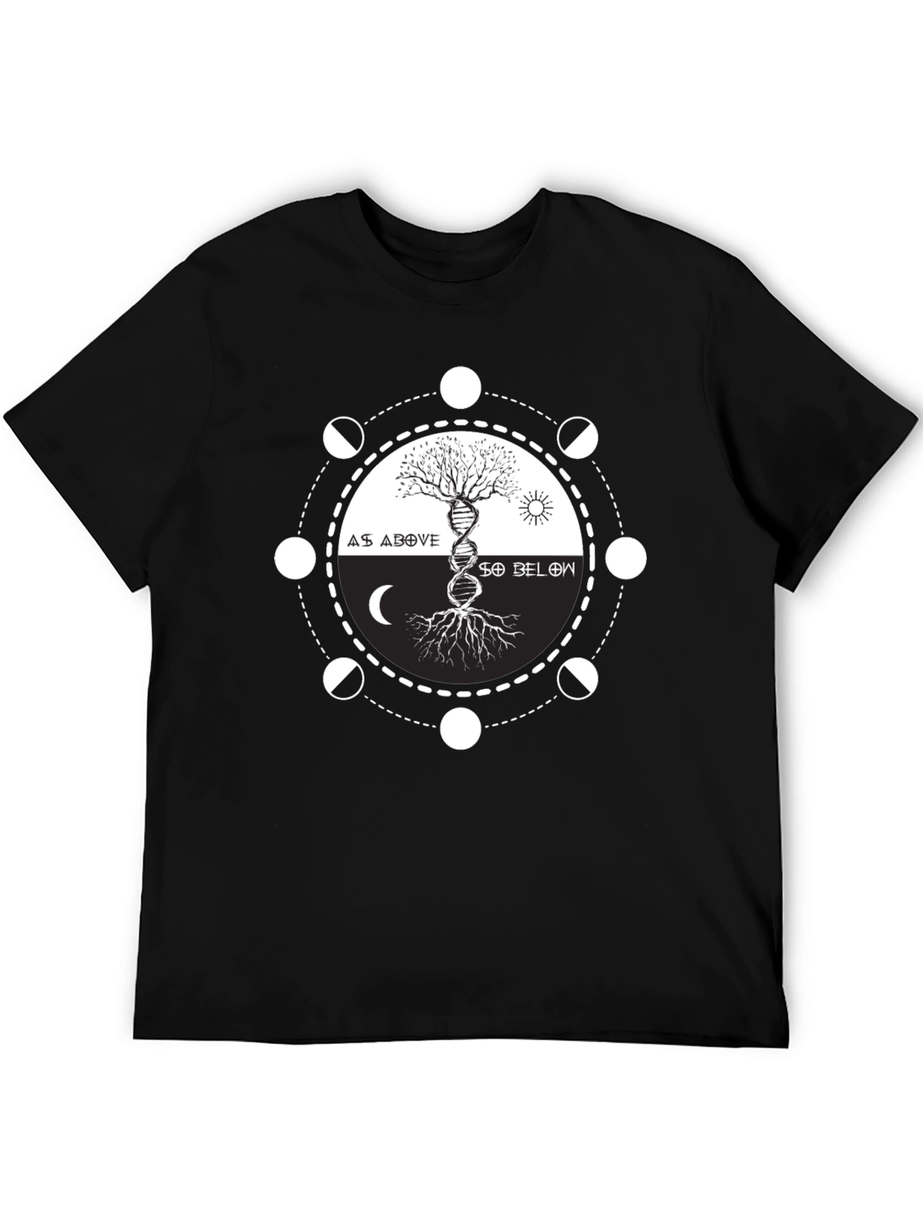 As Above So Below Graphic Tee - Black
