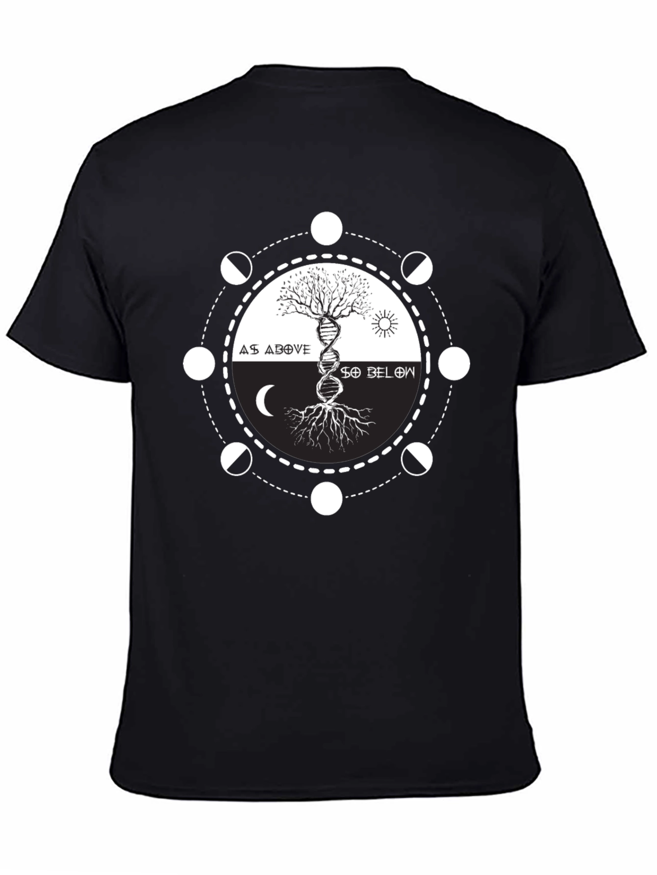 As Above So Below Graphic Tee - Black