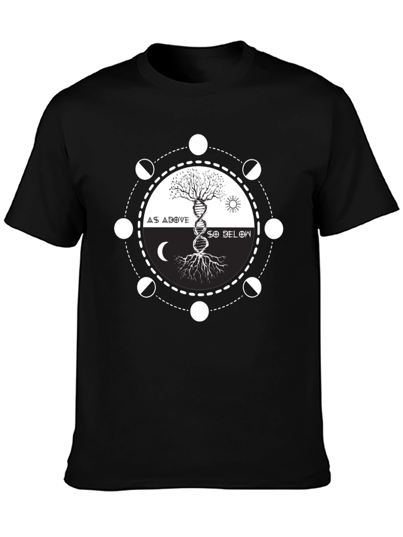 As Above So Below Graphic Tee - Black