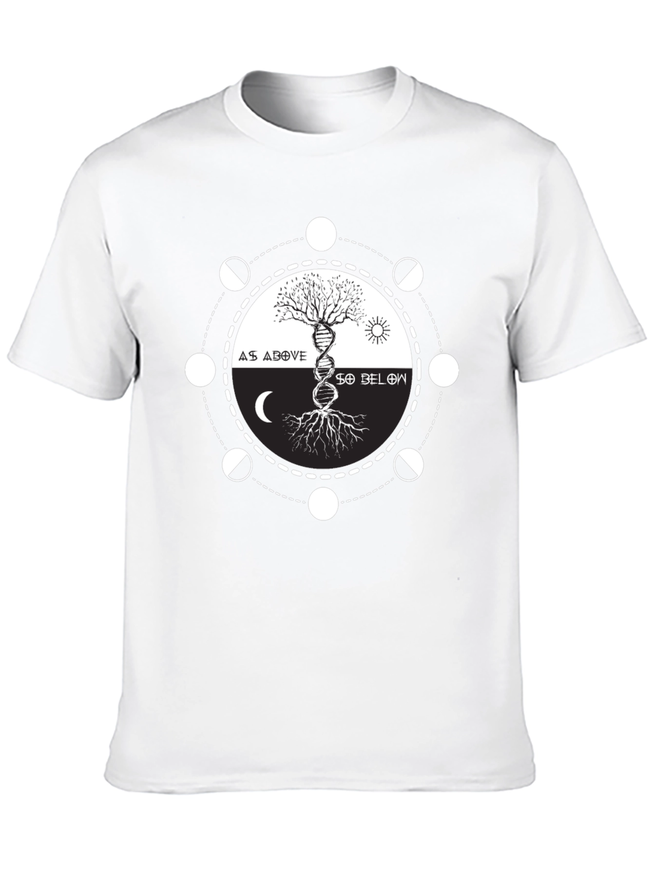 As Above So Below Graphic Tee - Black