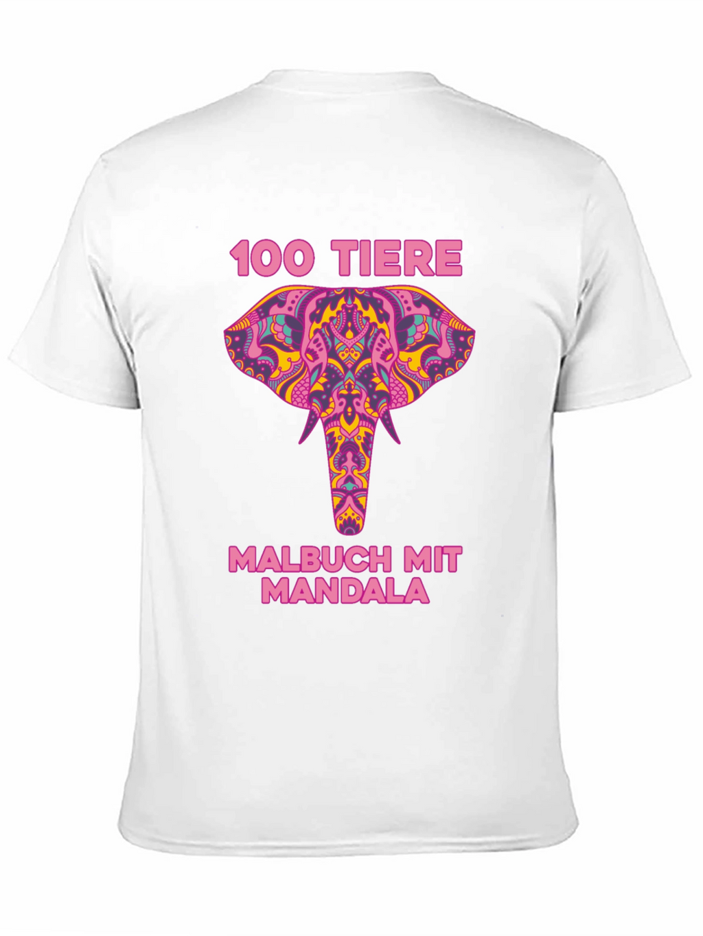 Elephant Mandala T-Shirt - 100 Tiere Malbuch