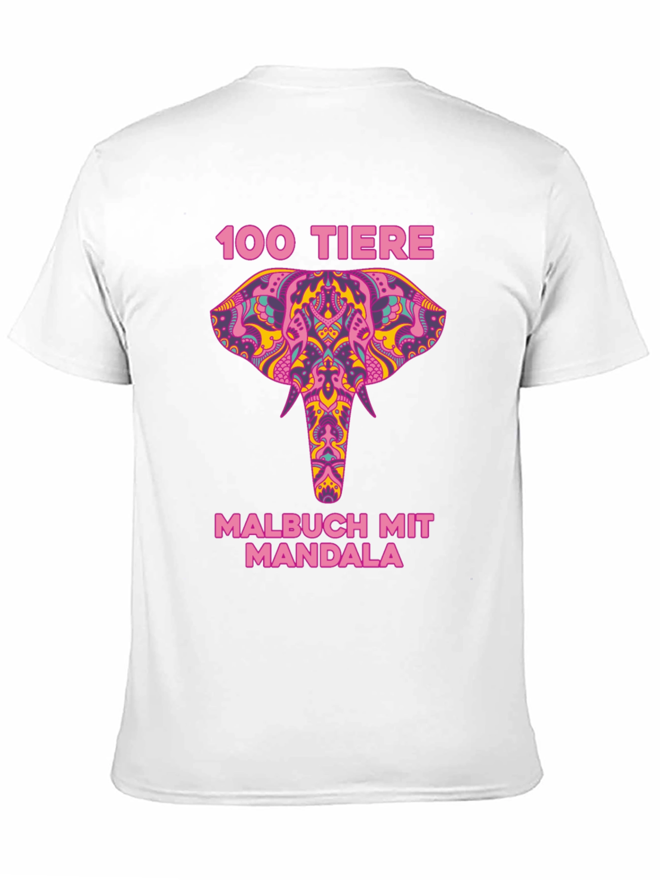 Elephant Mandala T-Shirt - 100 Tiere Malbuch