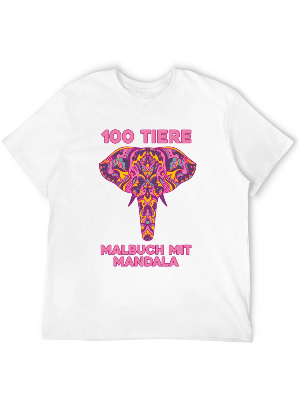 Elephant Mandala T-Shirt - 100 Tiere Malbuch