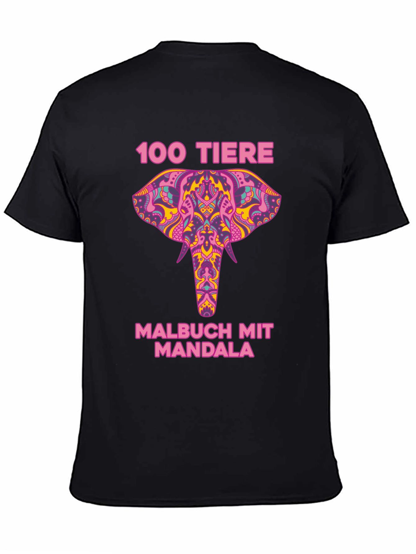 Elephant Mandala T-Shirt - 100 Tiere Malbuch