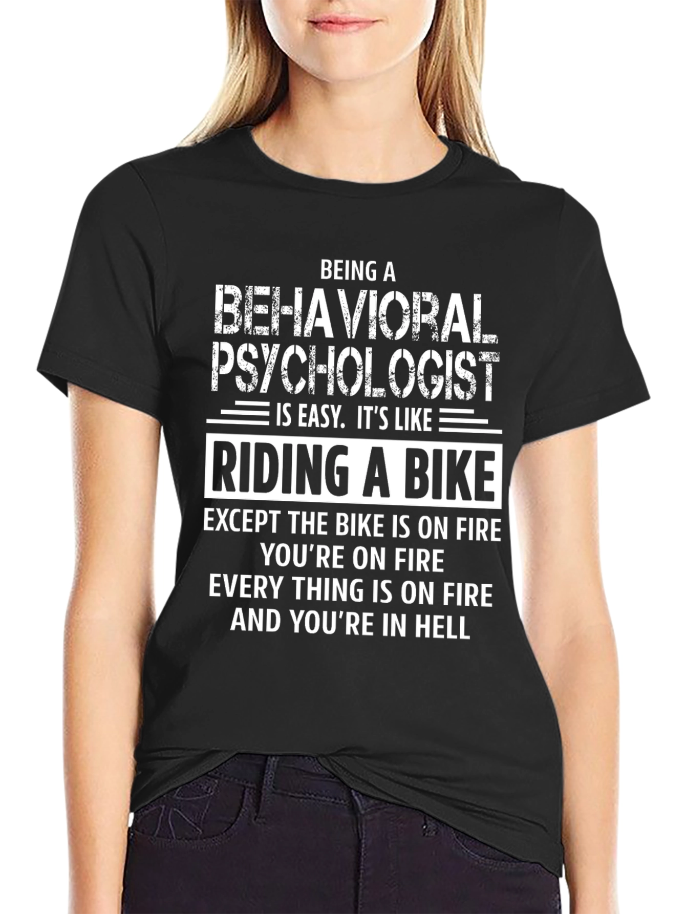 Behavioral Psychologist T-Shirt - Riding A Bike Analogy