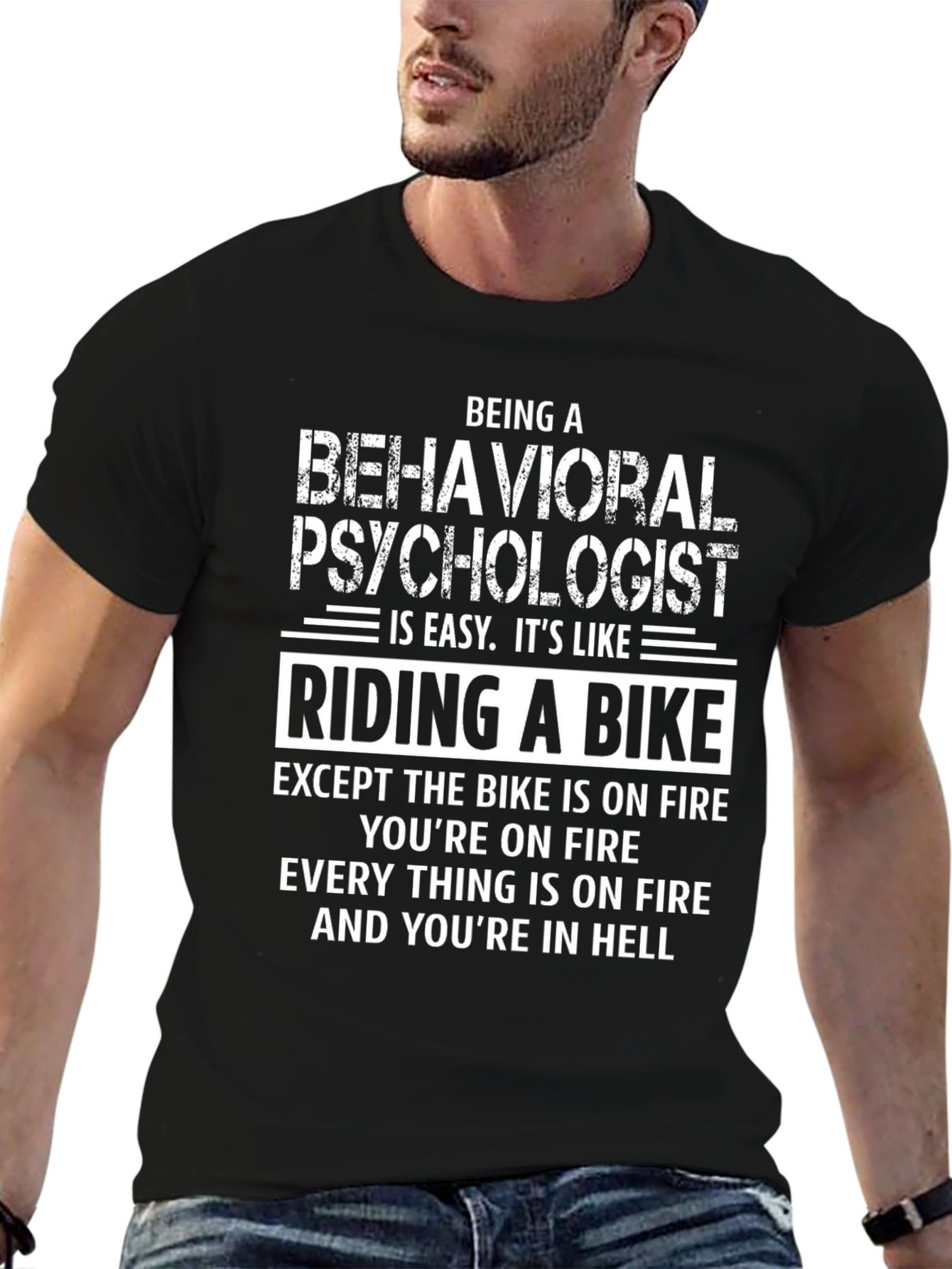 Behavioral Psychologist T-Shirt - Riding A Bike Analogy