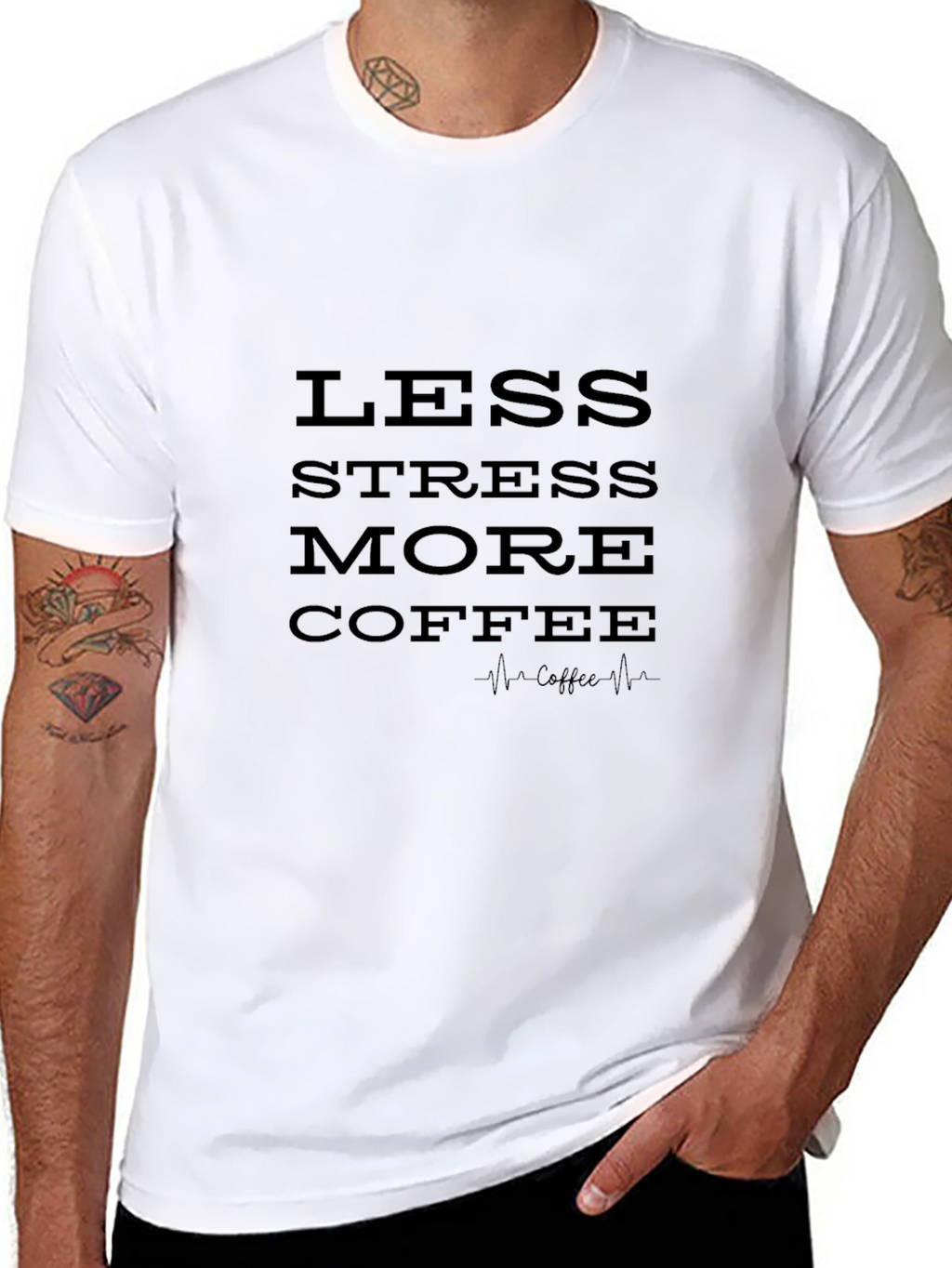 Less Stress More Coffee Graphic Tee