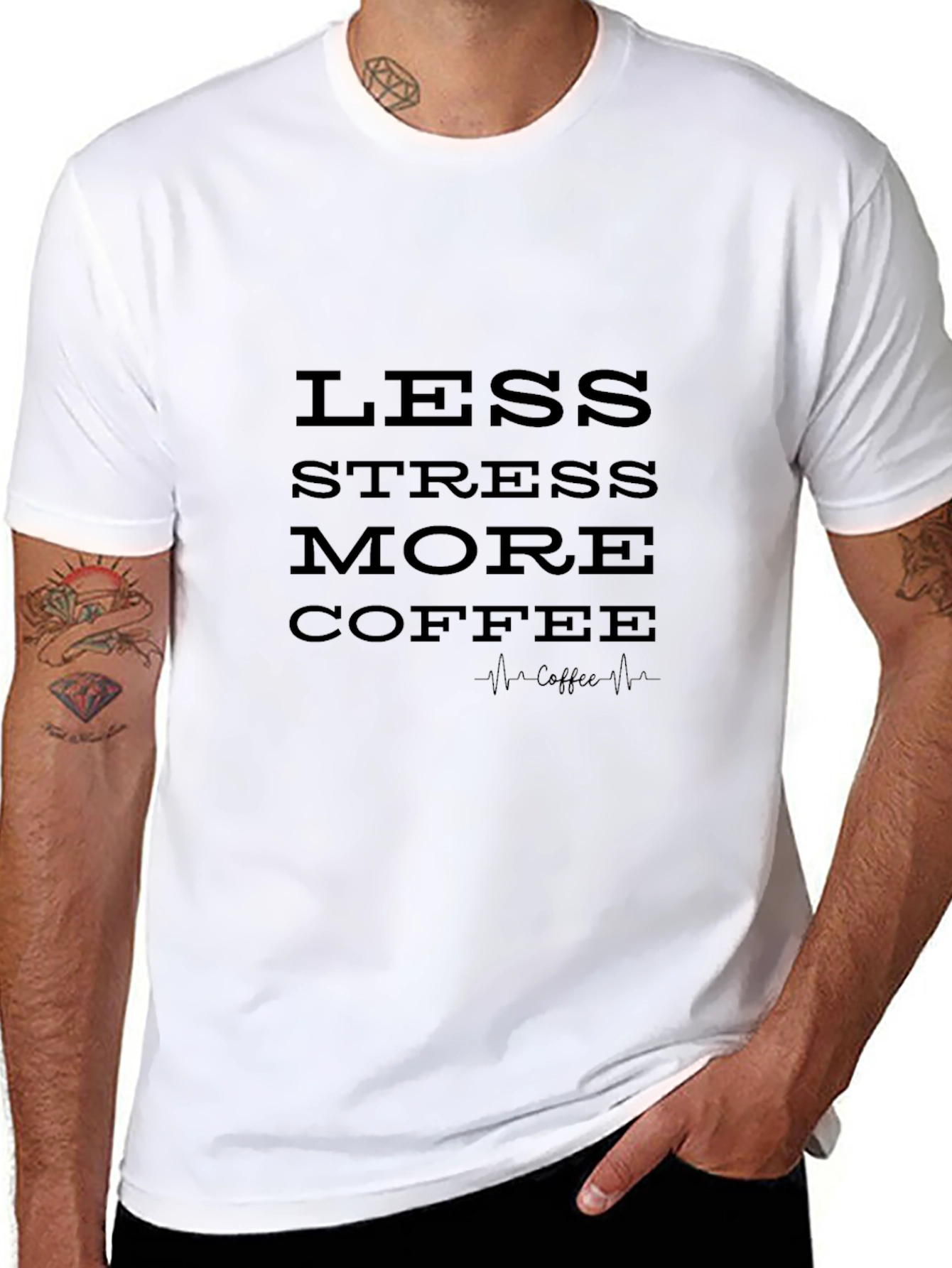 Less Stress More Coffee Graphic Tee
